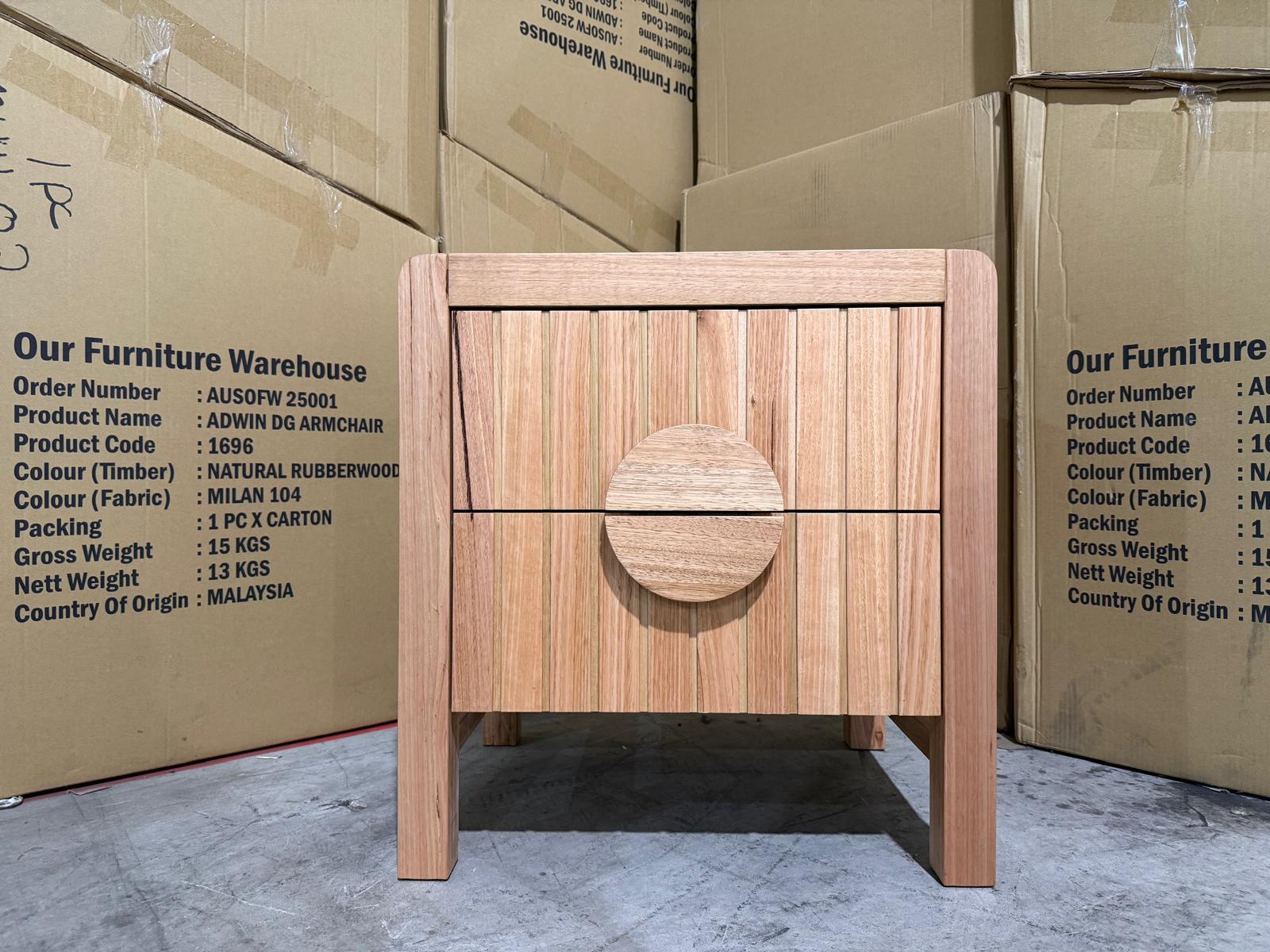 Morocco Bedside table in natural Messmate