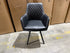 Bermuda Fully Upholstered Dining Chair With Black Metal Legs In Black