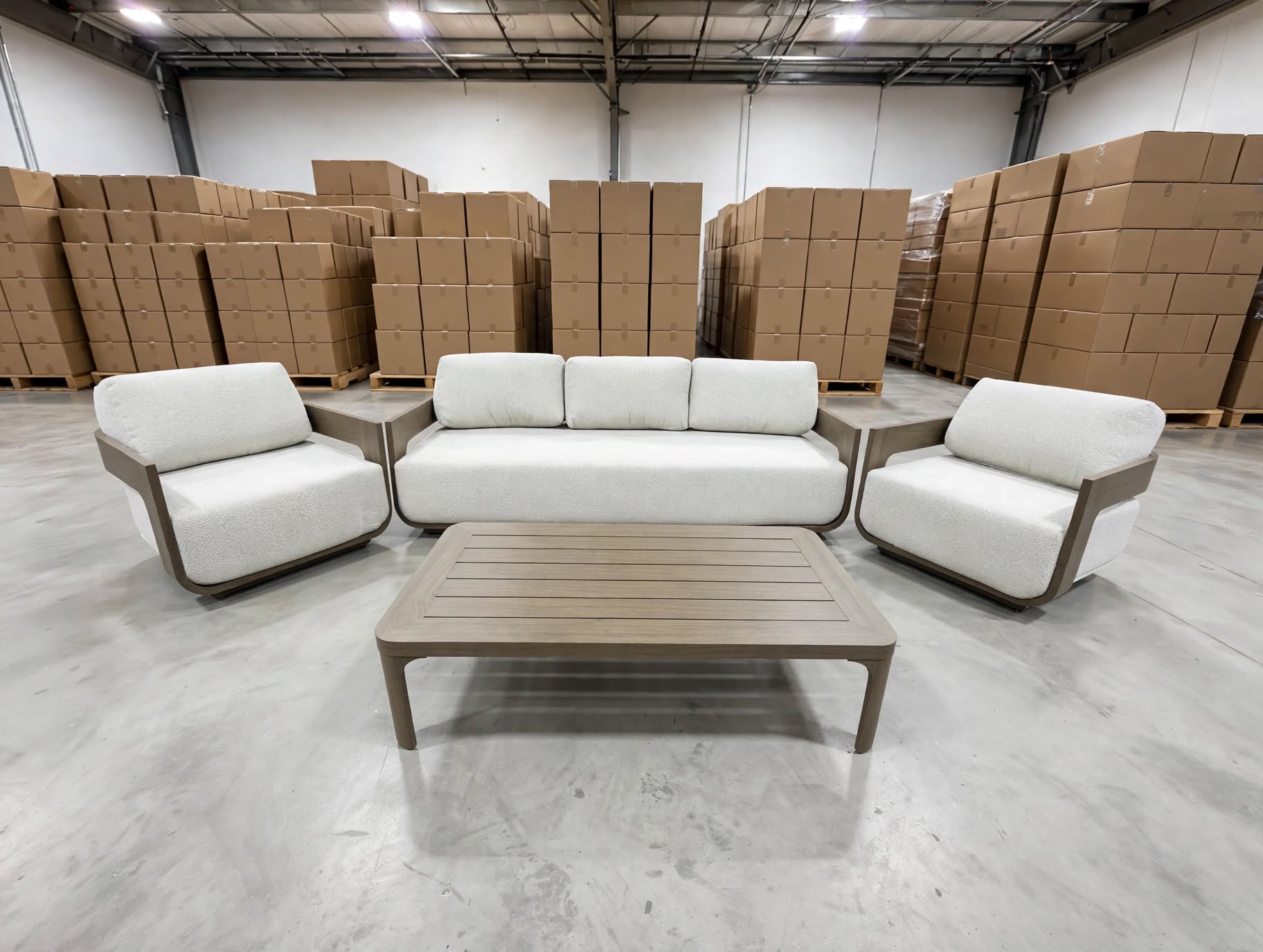 Trinidad 4pce Outdoor Lounge 3 seat 2x Chairs & Coffee Table