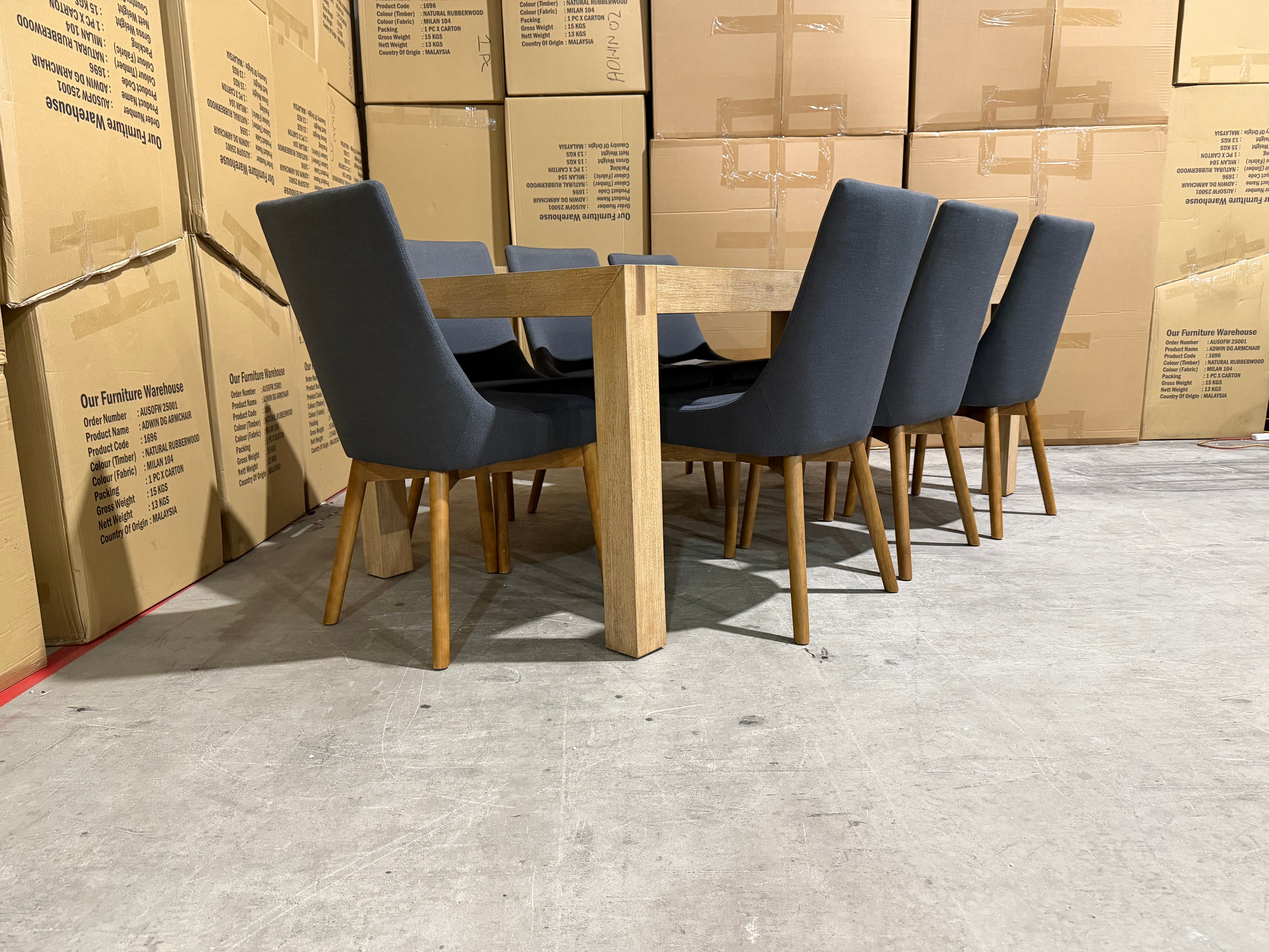 Crystalbrook 9 Piece Package with Crystalbrook Dining Chairs