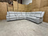 Kenso 6pce modular Lounge with 2 Dual Motion Recliners Soft Rhino Light Grey