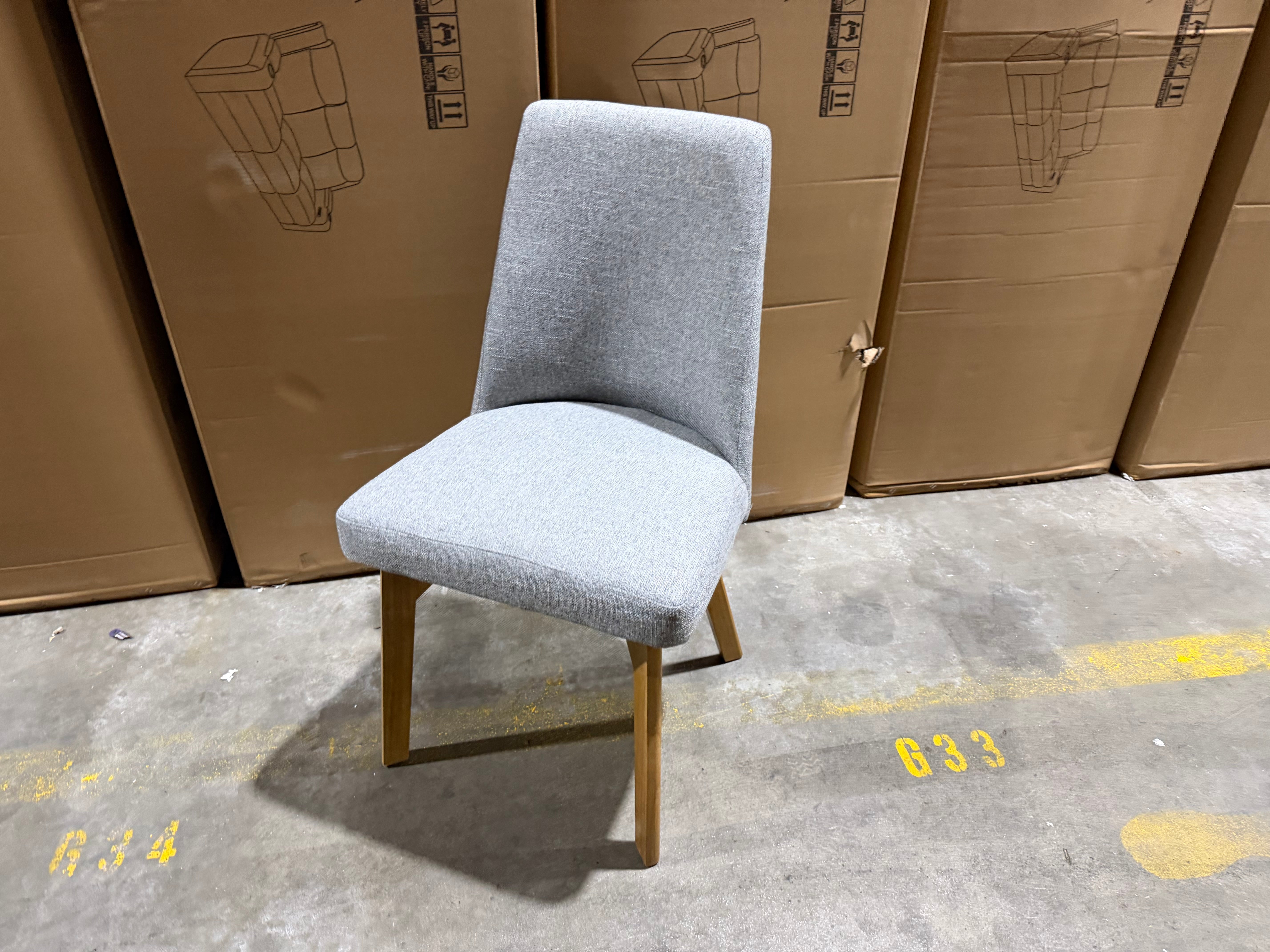 Crystalbrook Dining Chair Mid Grey Fabric