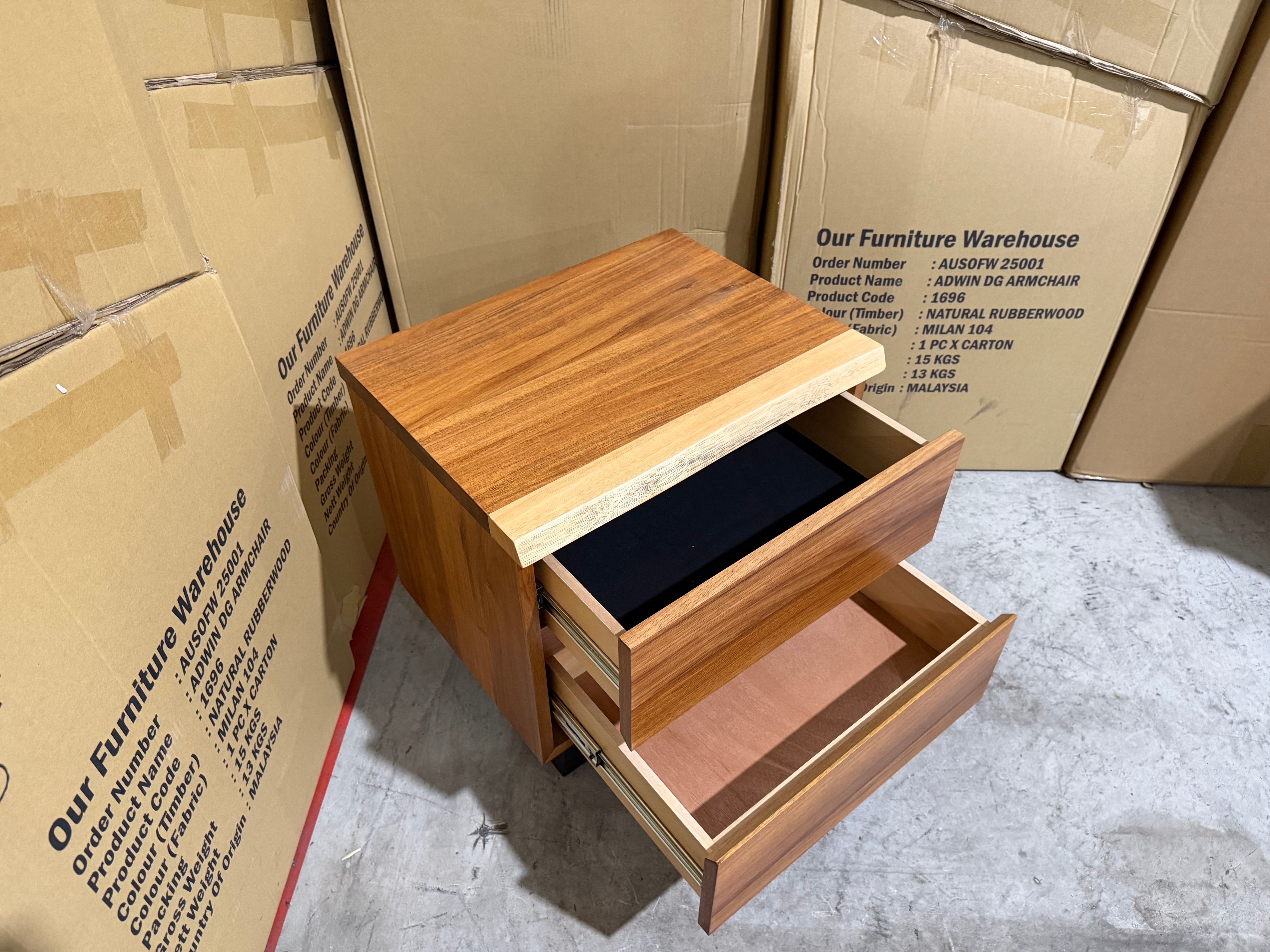 Highland bed side chest in  Blackwood