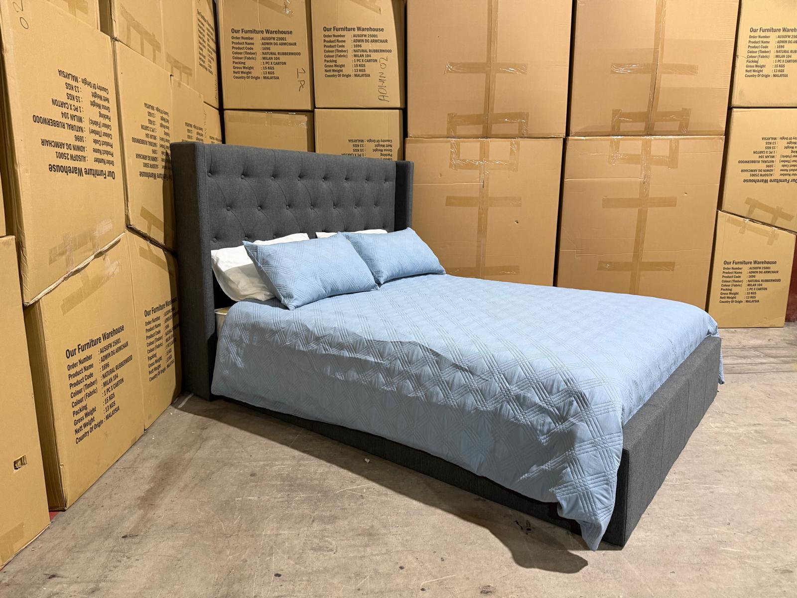 Memphis Bedding Range (Charcoal) 2 Sizes Queen & King