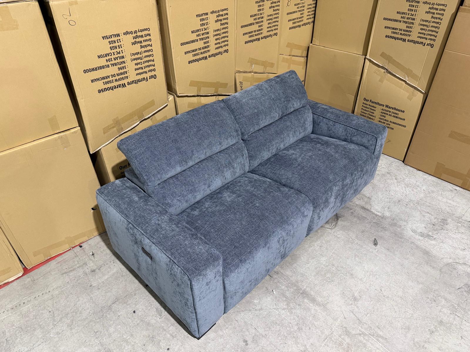 Watford 2 seater with electric Recliners Licorice