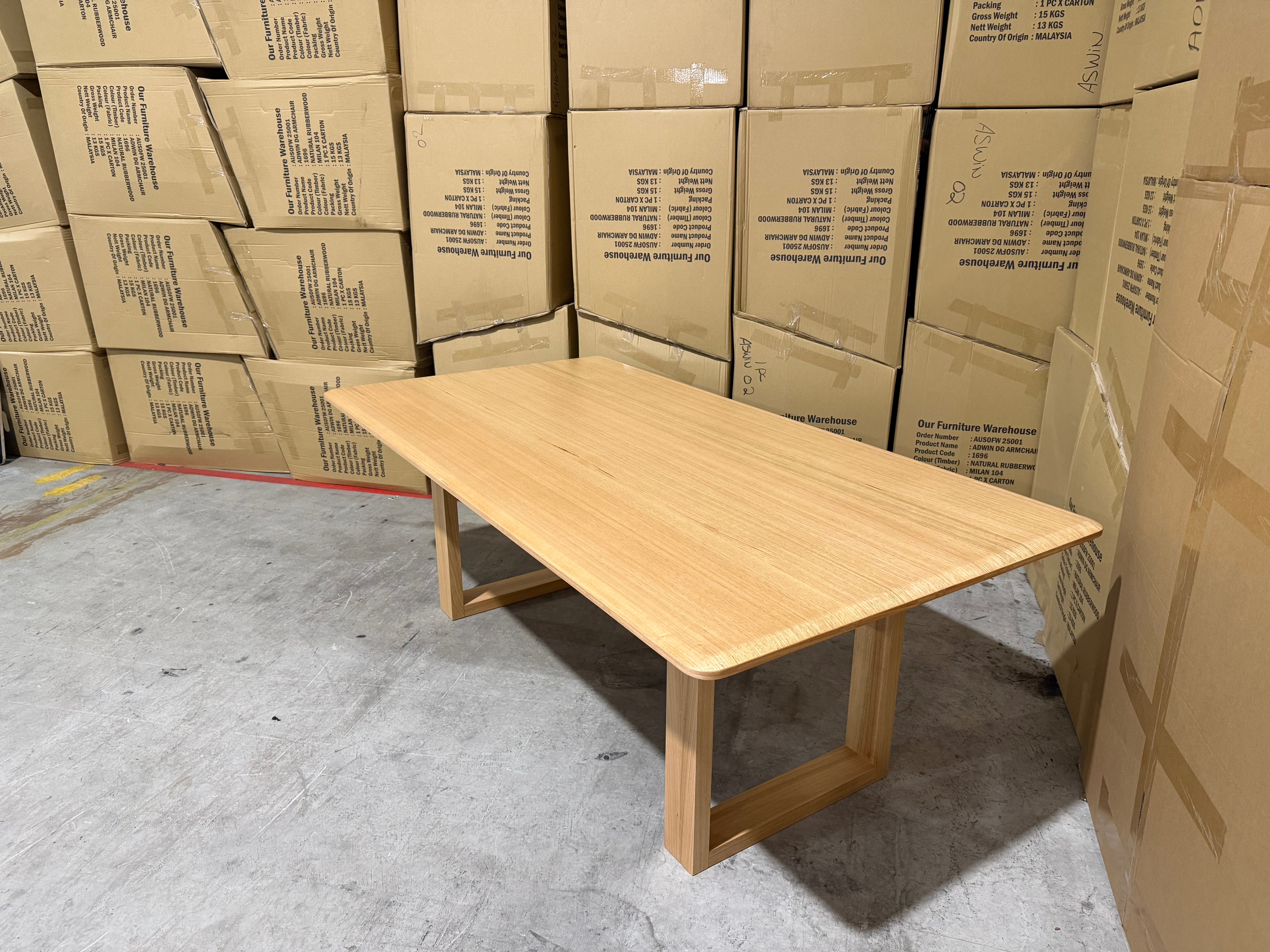 Mitcham 2100 Dining Table in natural Tassie Oak Dining Range