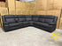 Kenso 6pce modular Lounge with 2 Dual Motion Recliners Soft Rhino Black
