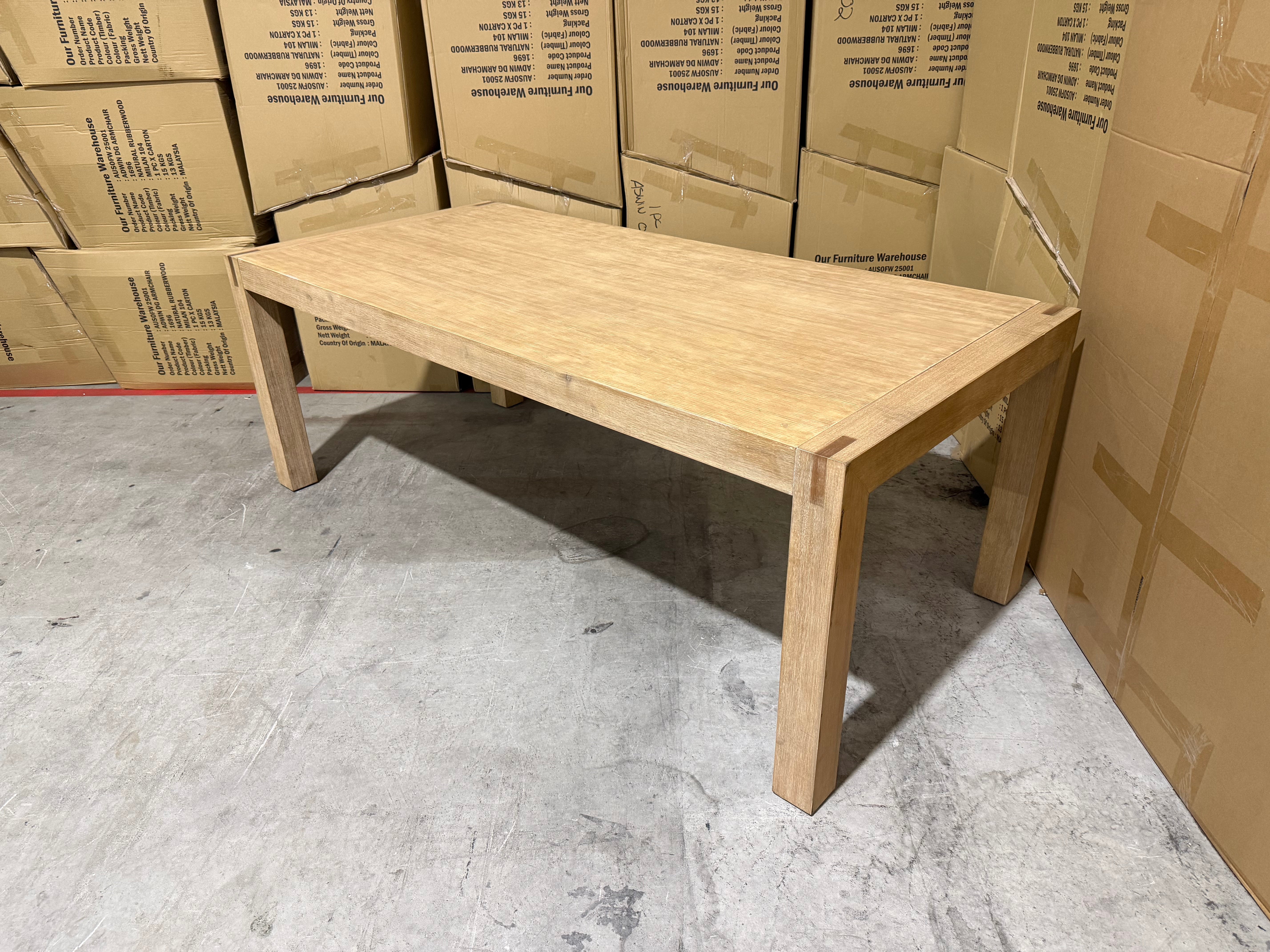 Crystal brook 2100 dining table acacia timber