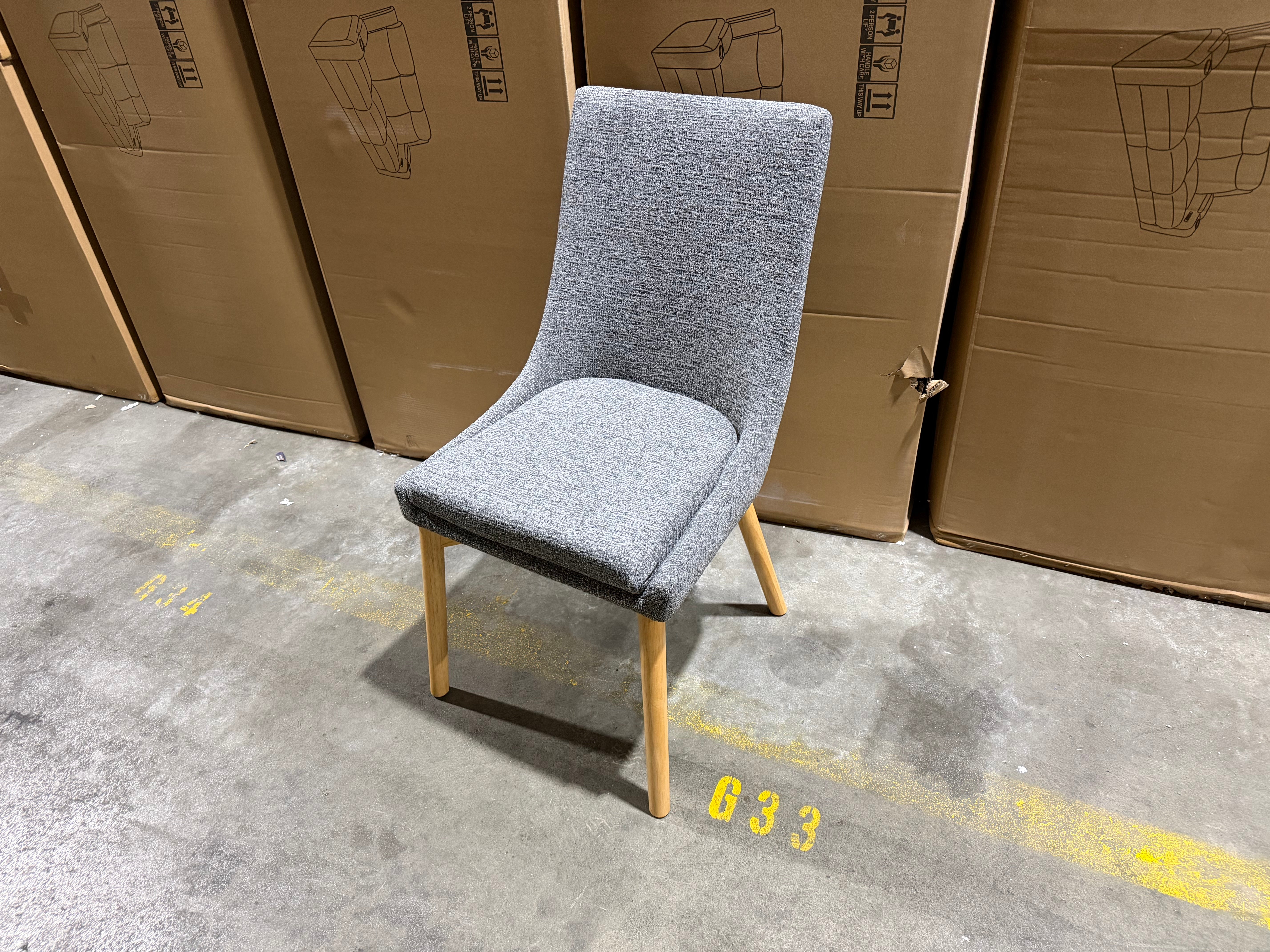 Milano Dining Chair Dark Grey With Oak Colour Leg