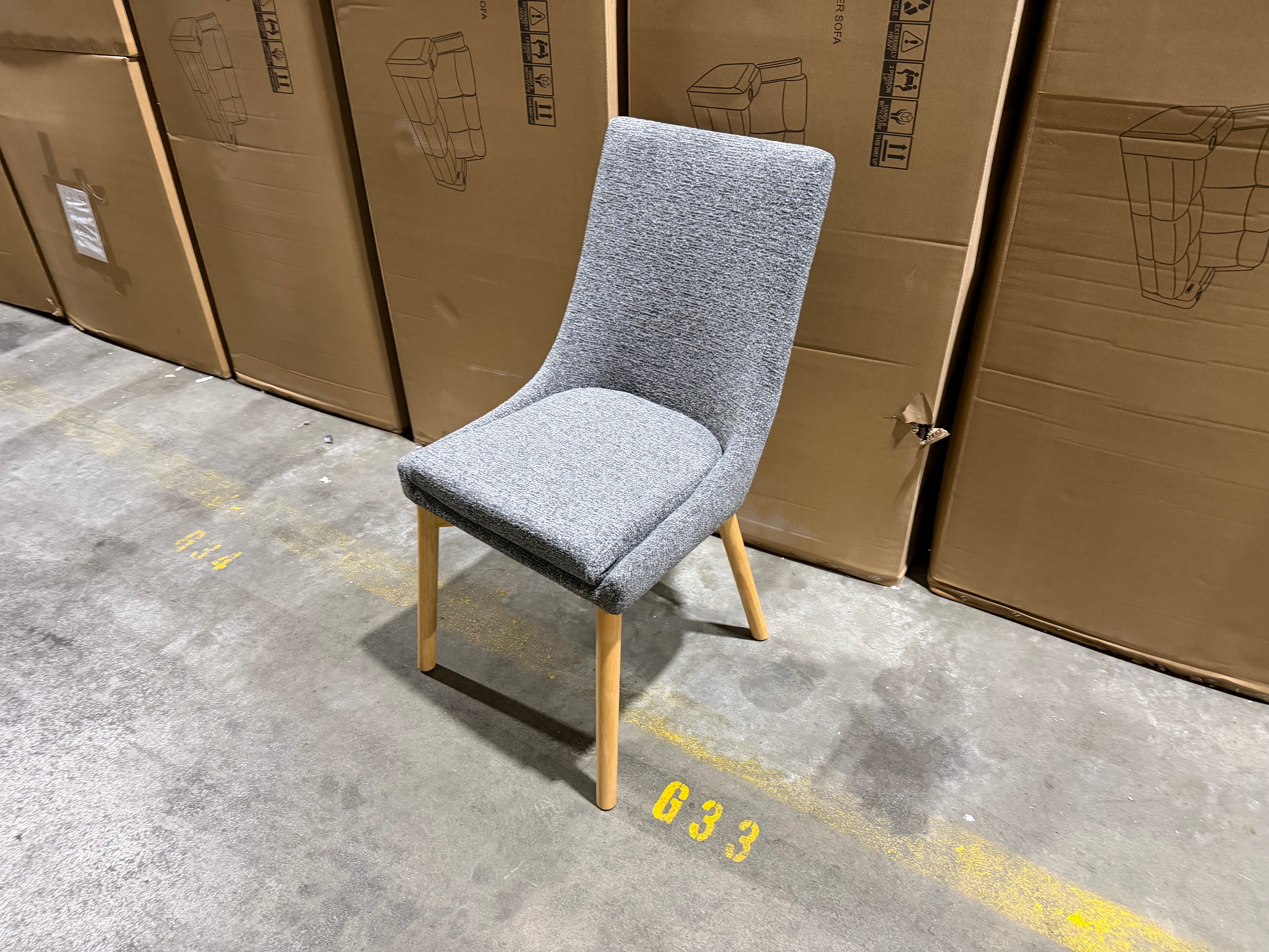 Milano Dining Chair Dark Grey With Oak Colour Leg