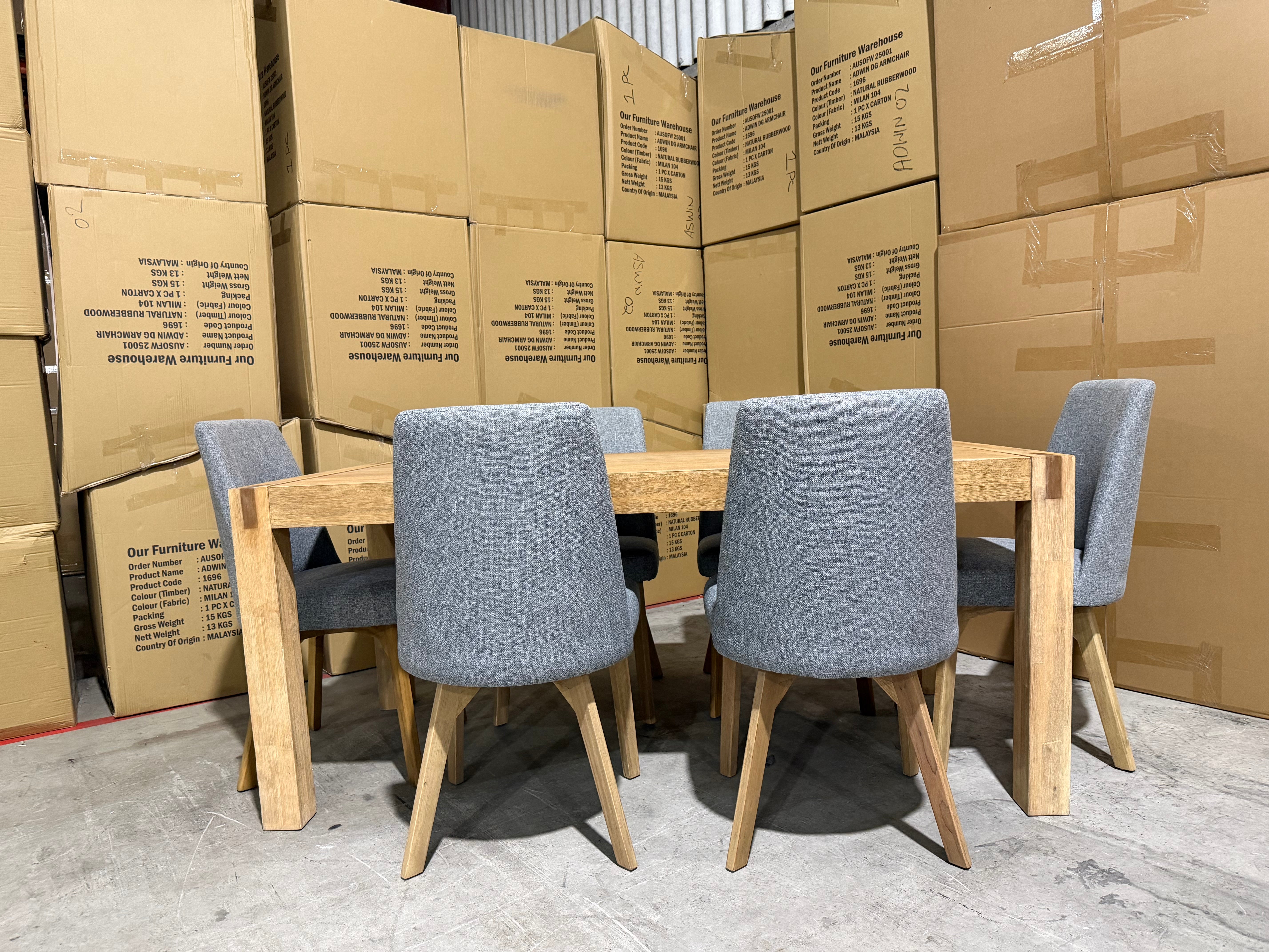 Crystalbrook 7 Piece Dining Suite With Crystal Brook Chairs