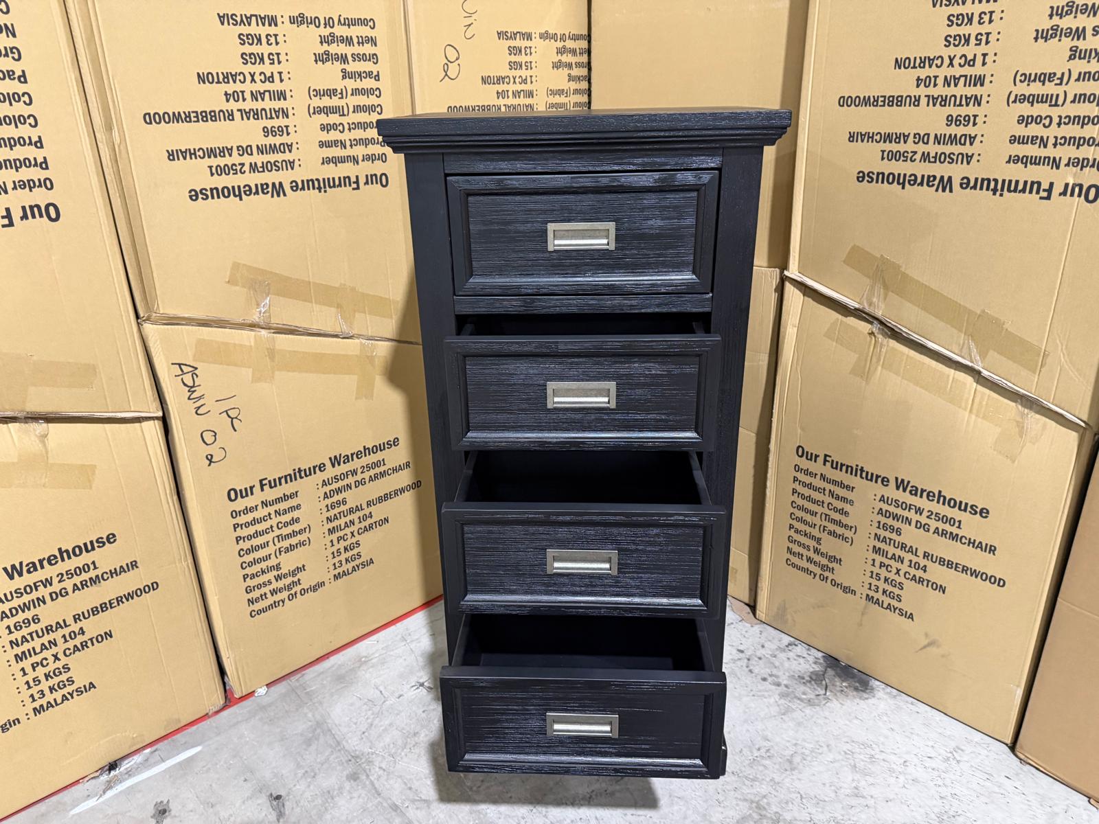 Calloway high Lingerie chest in black