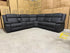 Kenso 6pce modular Lounge with 2 Dual Motion Recliners Soft Rhino Black
