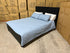 Athena ripple King size bed in shadow black finish