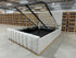 Taya Queen Size Upholstered Bed With Gas Lift in Share Natural