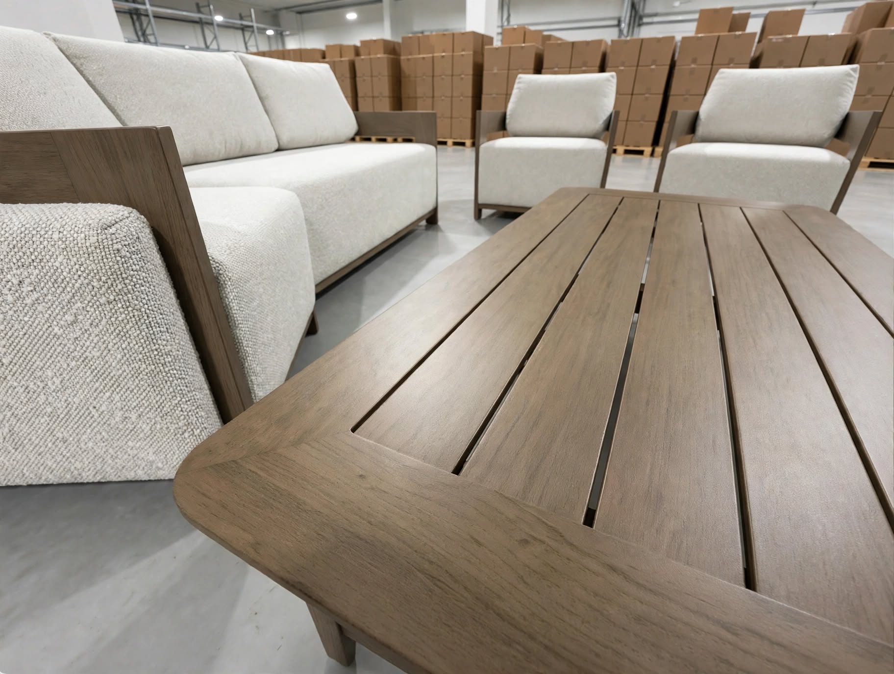 Trinidad 4pce Outdoor Lounge 3 seat 2x Chairs & Coffee Table