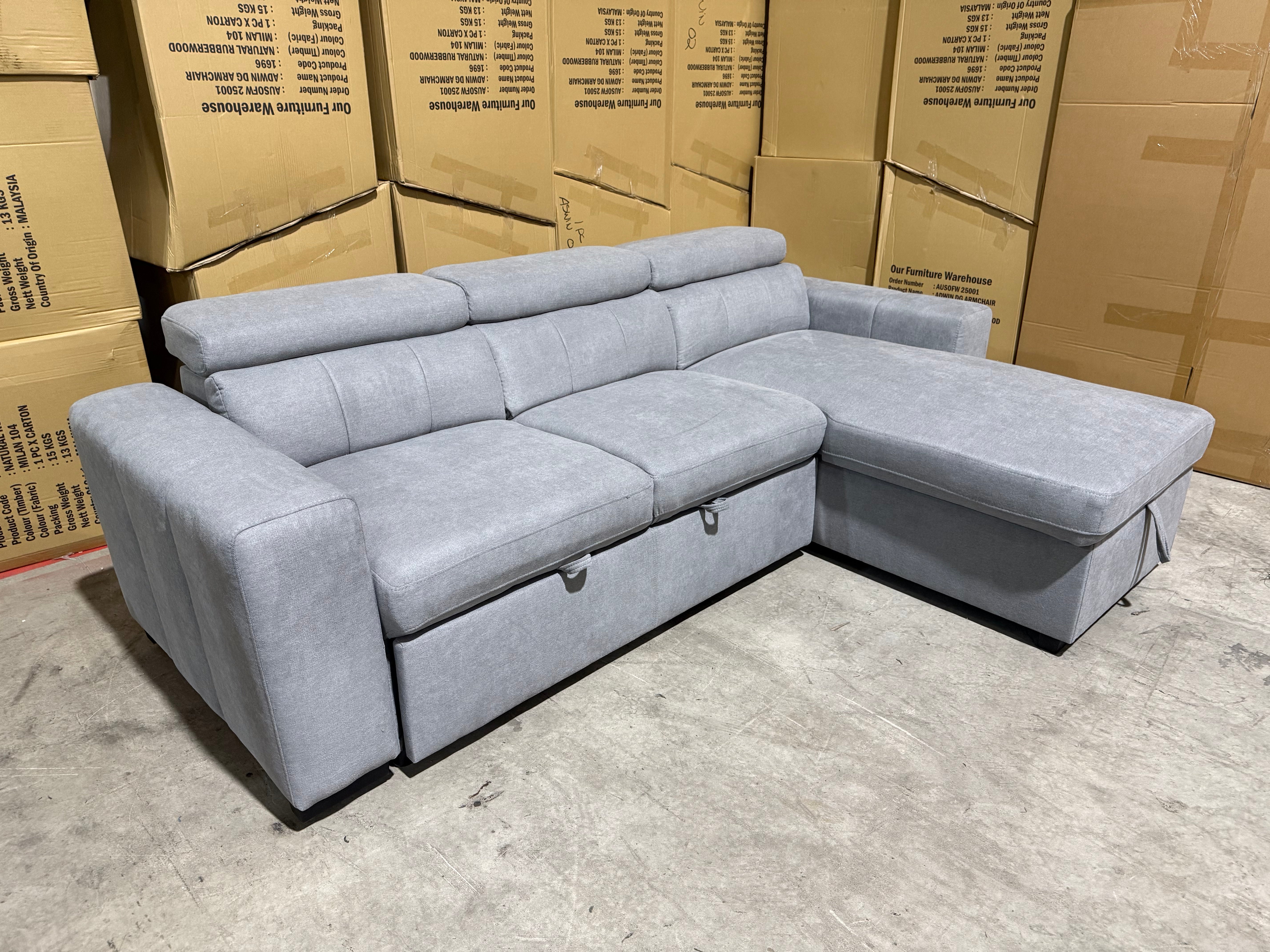 Monza Reversible Chaise Lounge With Sofa Bed