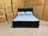Athena ripple King size bed in shadow black finish