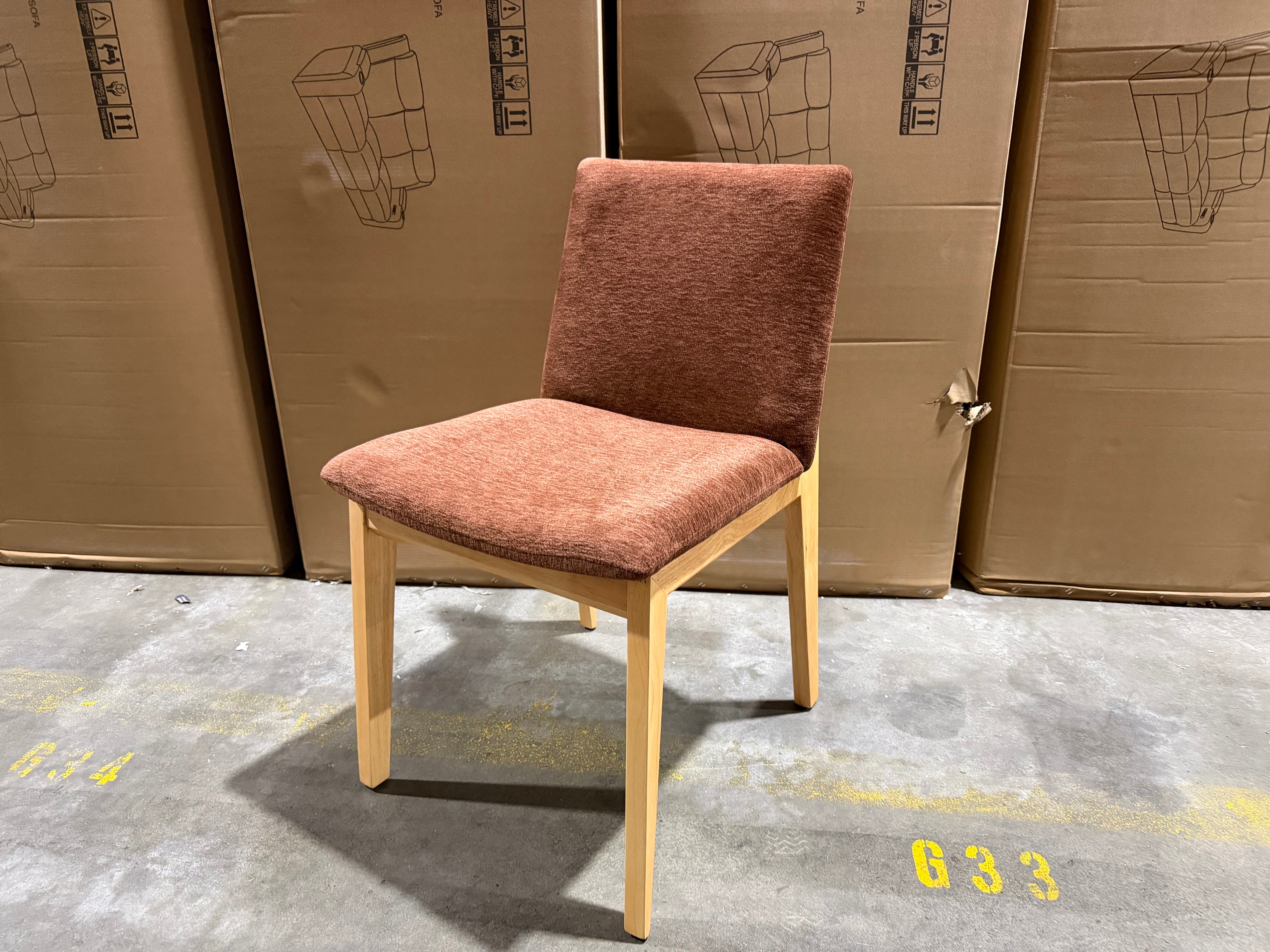 Alexa Dining Chair Rust Upholstery