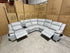Kenso 6pce modular Lounge with 2 Dual Motion Recliners Soft Rhino Light Grey