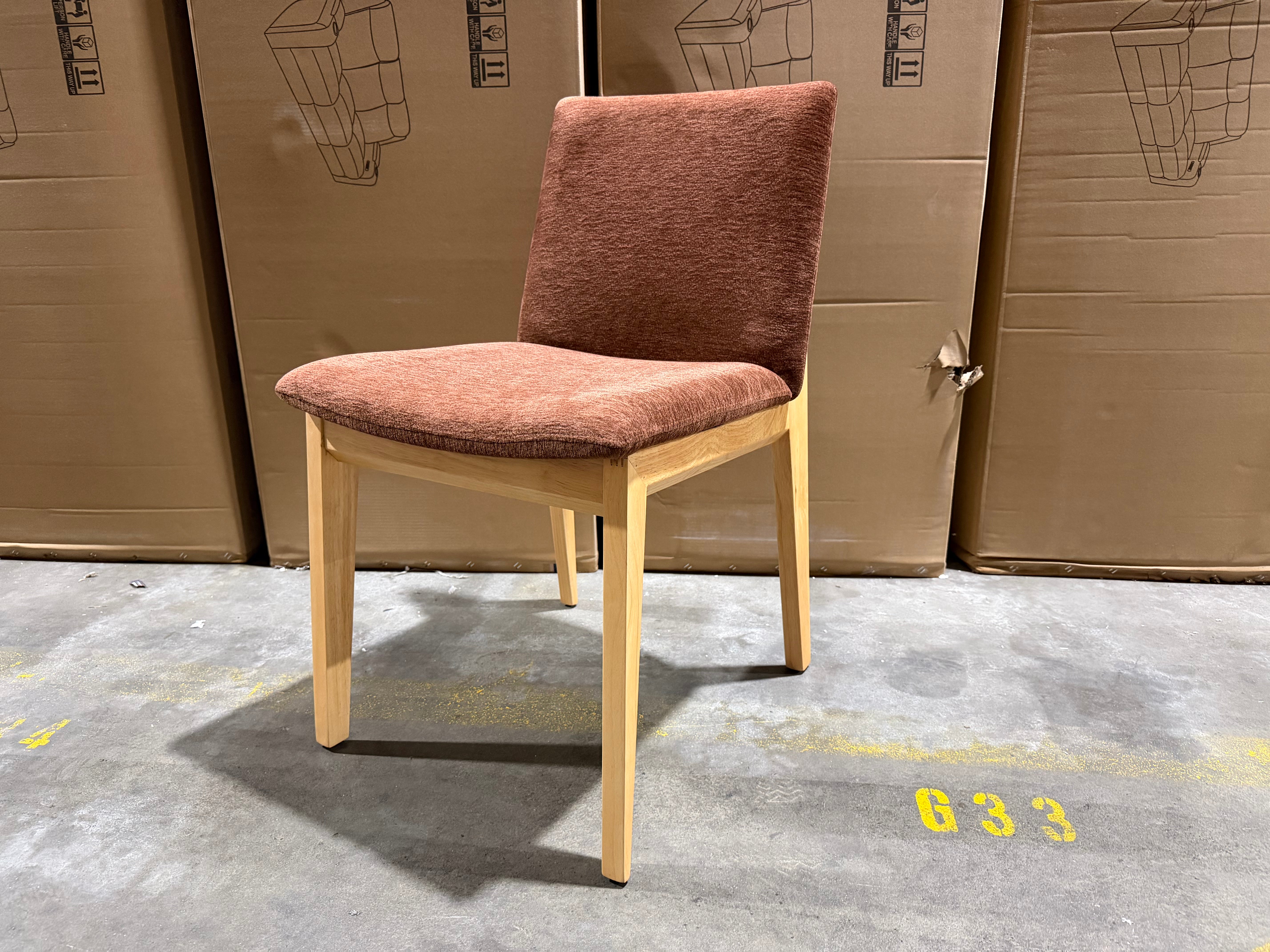 Alexa Dining Chair Rust Upholstery