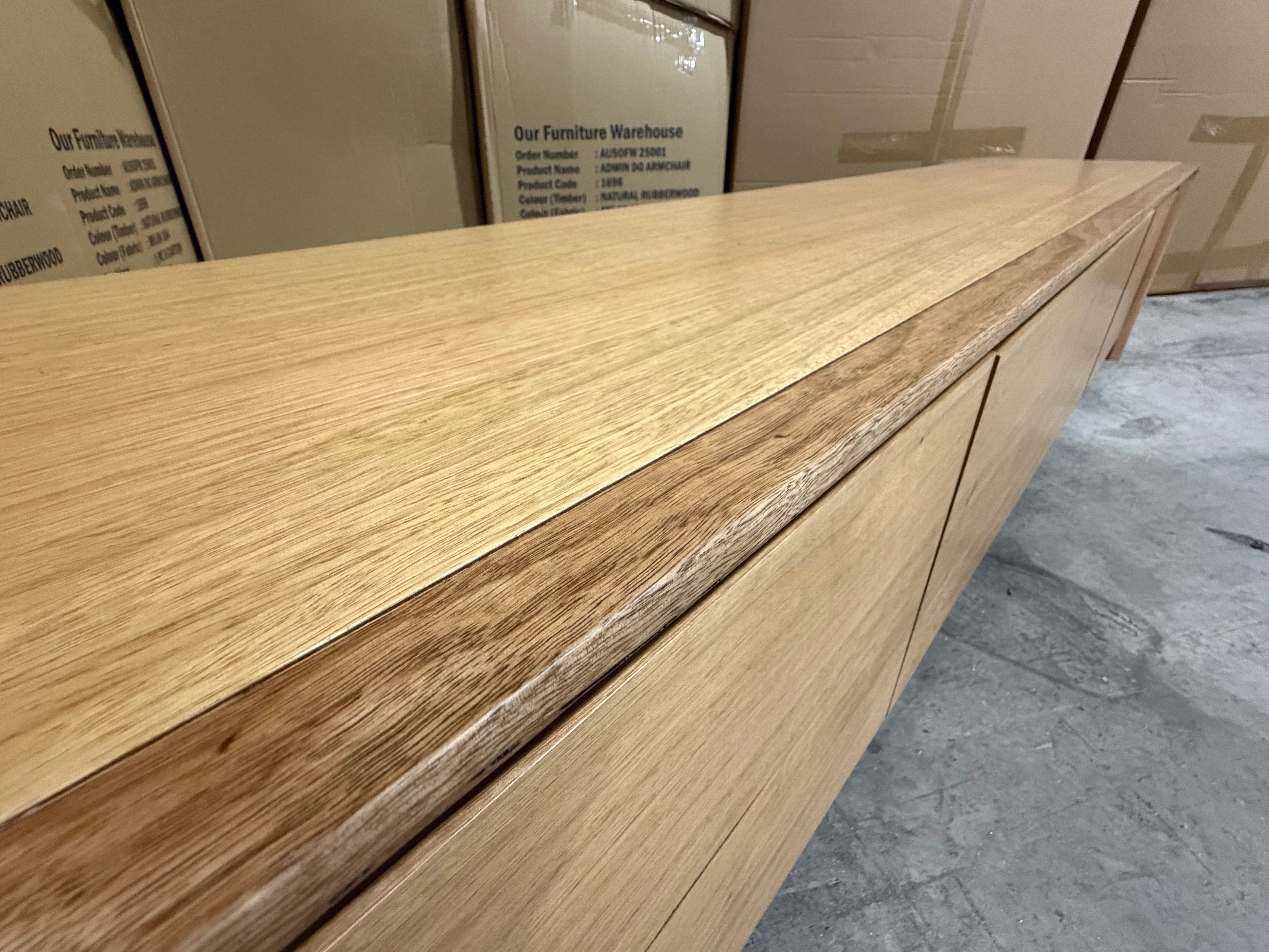 Mitcham TV Unit in natural Tassie Oak Dining Range