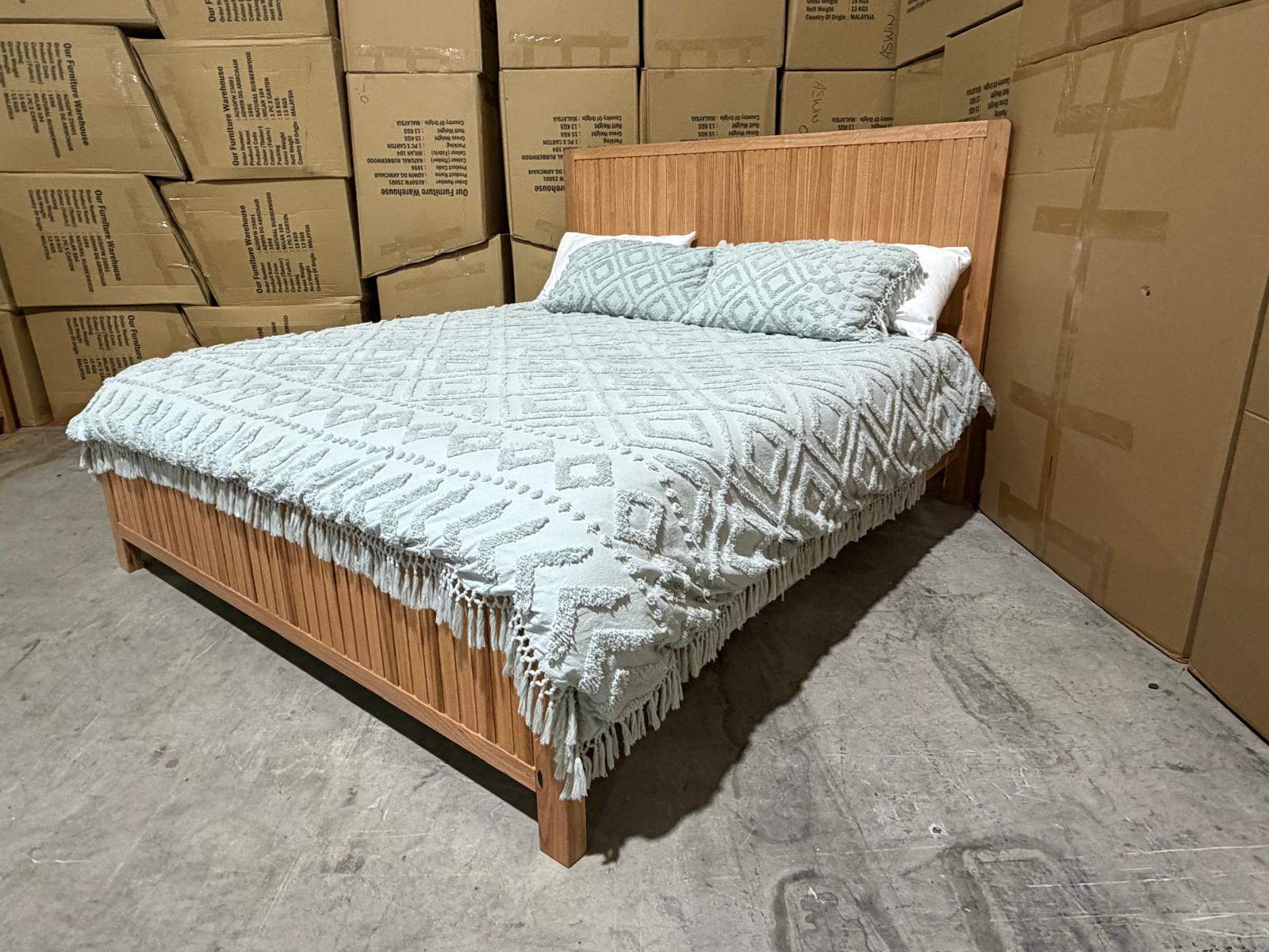 Morocco King size bed in natural Messmate
