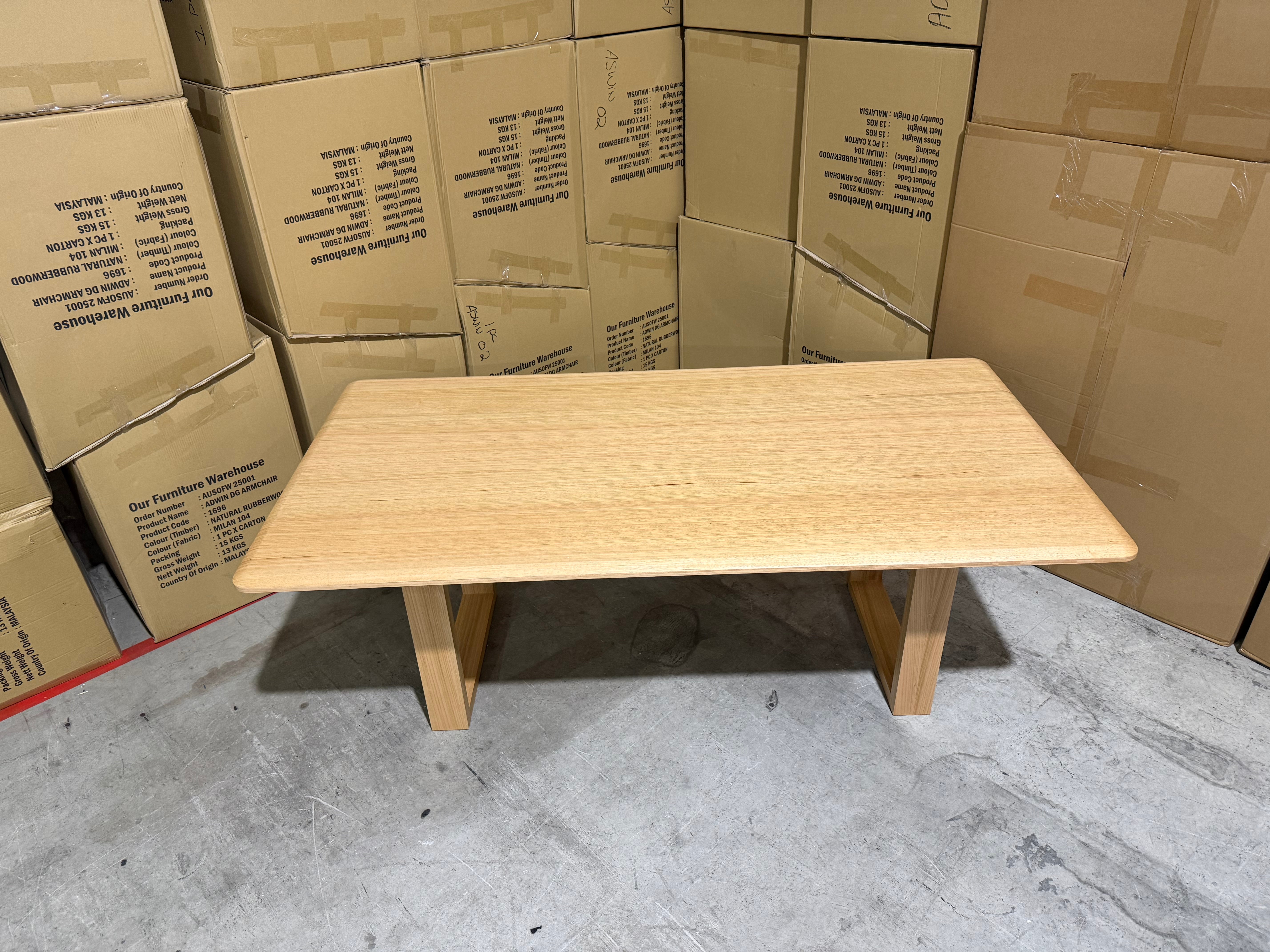 Mitcham 2100 Dining Table in natural Tassie Oak Dining Range