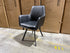 Bermuda Fully Upholstered Dining Chair With Black Metal Legs In Black