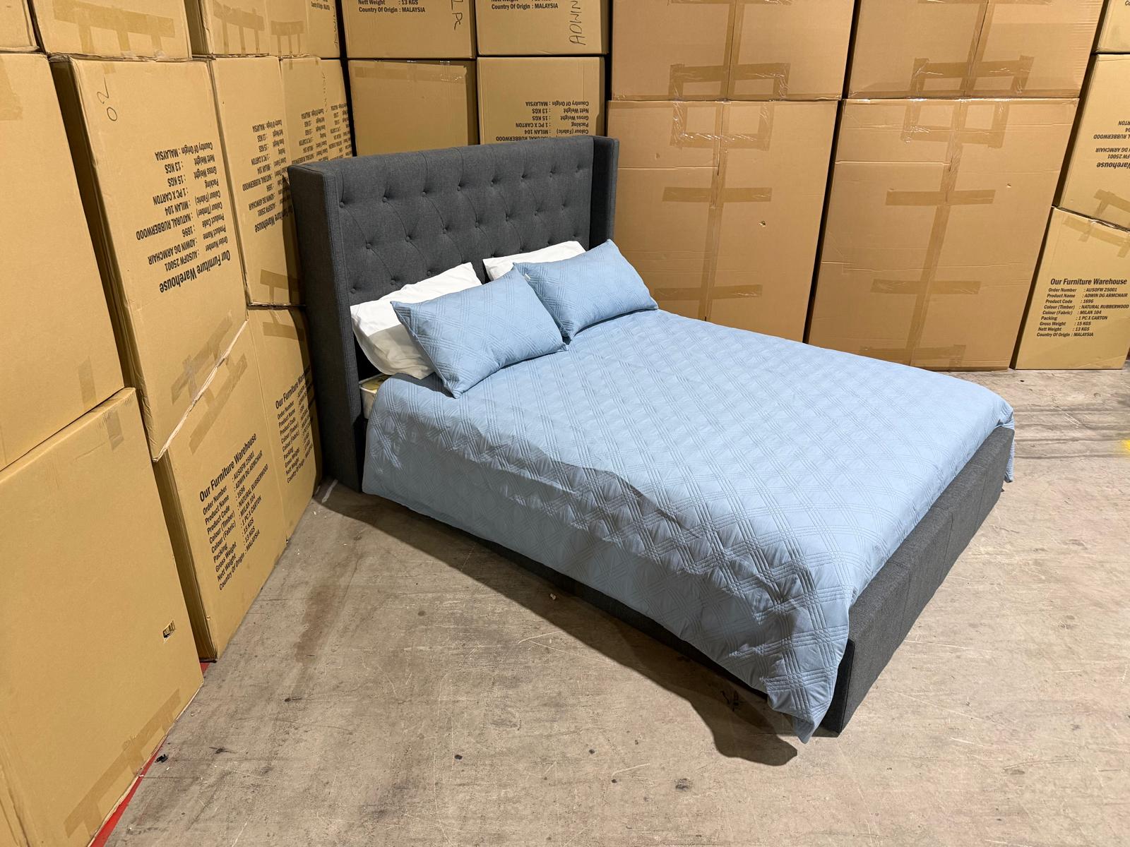 Memphis Bedding Range (Charcoal) 2 Sizes Queen & King