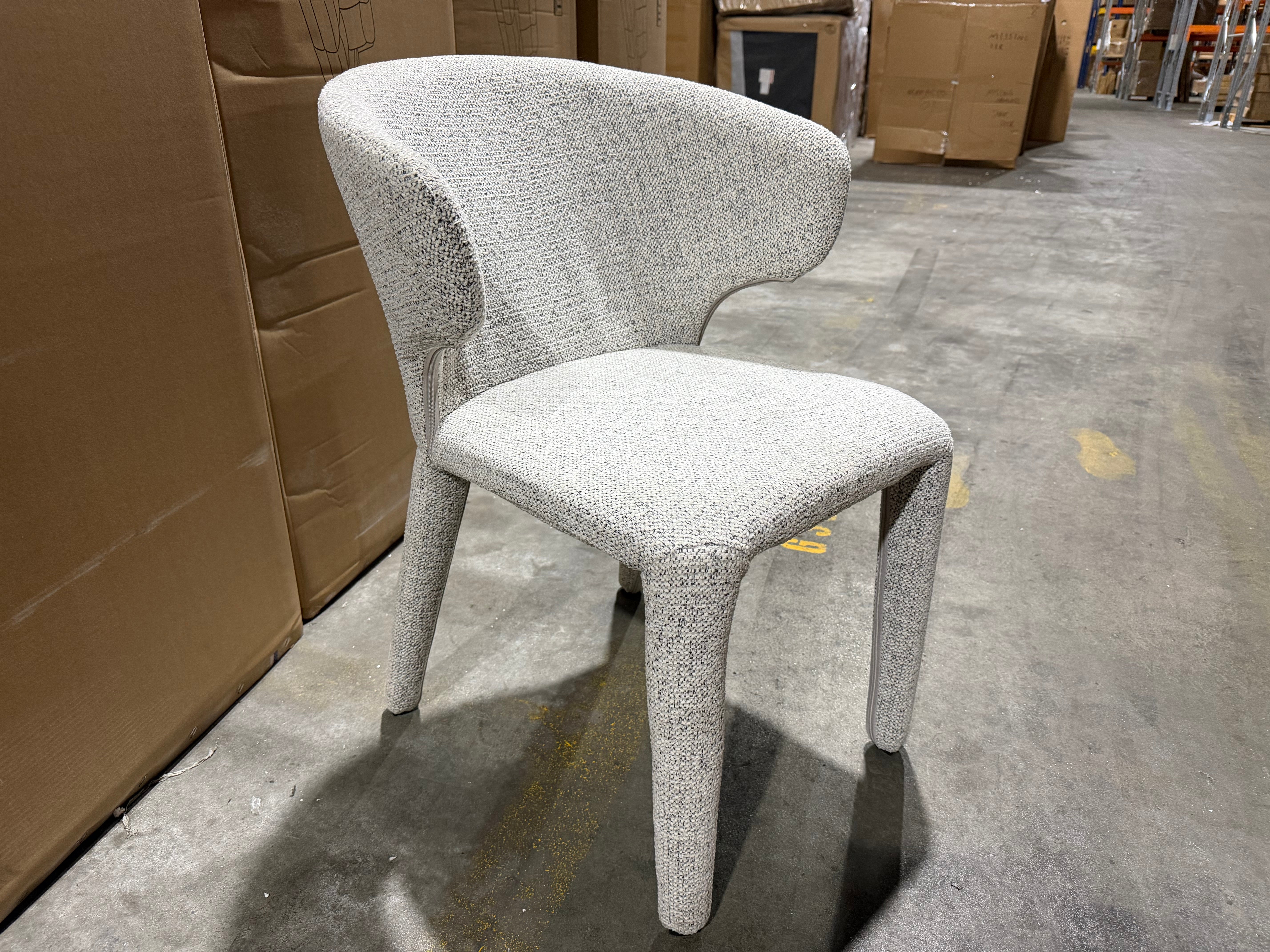 Lorenzo Dining Chair In Salt & Pepper Colour