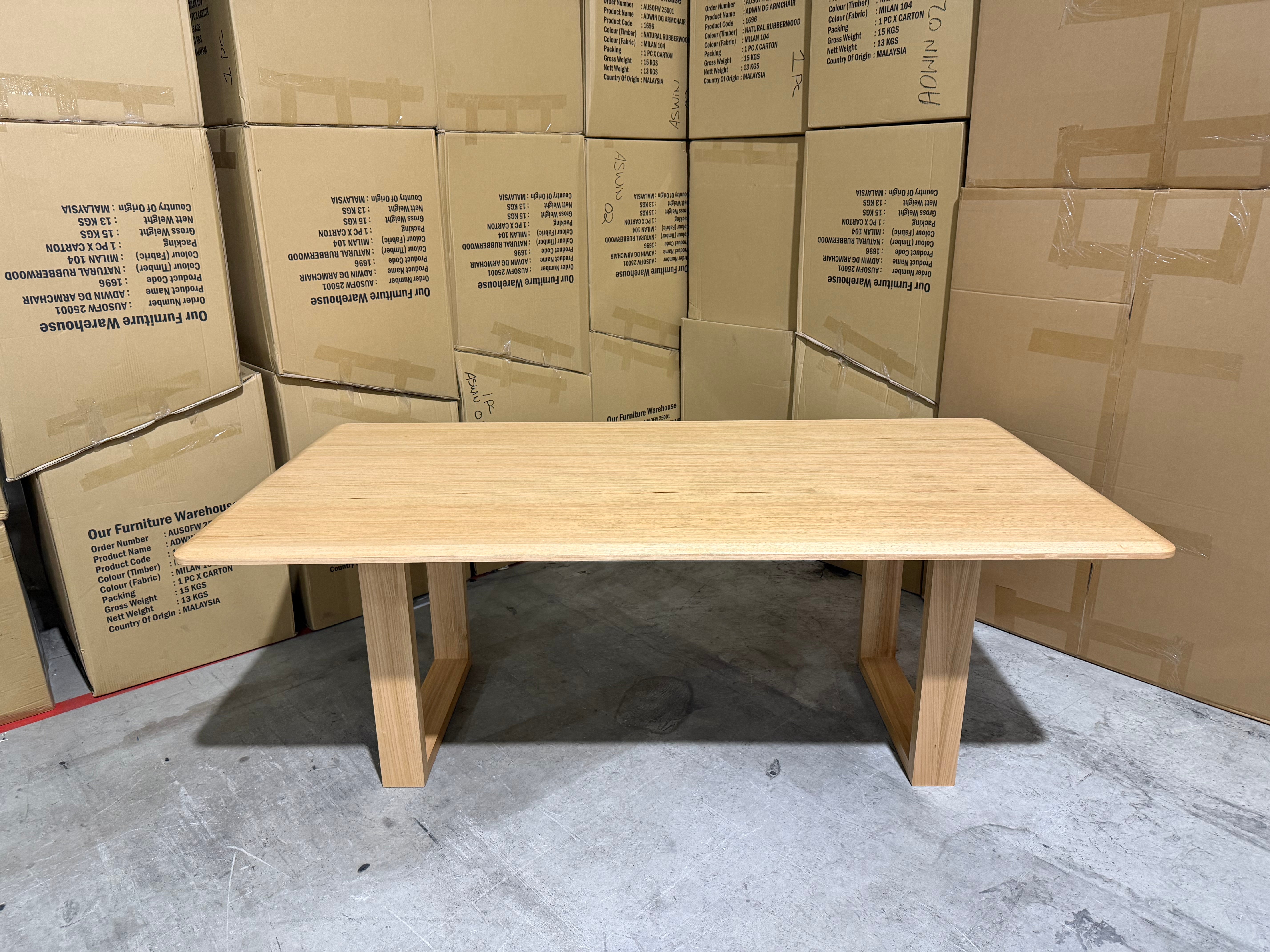 Mitcham 2100 Dining Table in natural Tassie Oak Dining Range