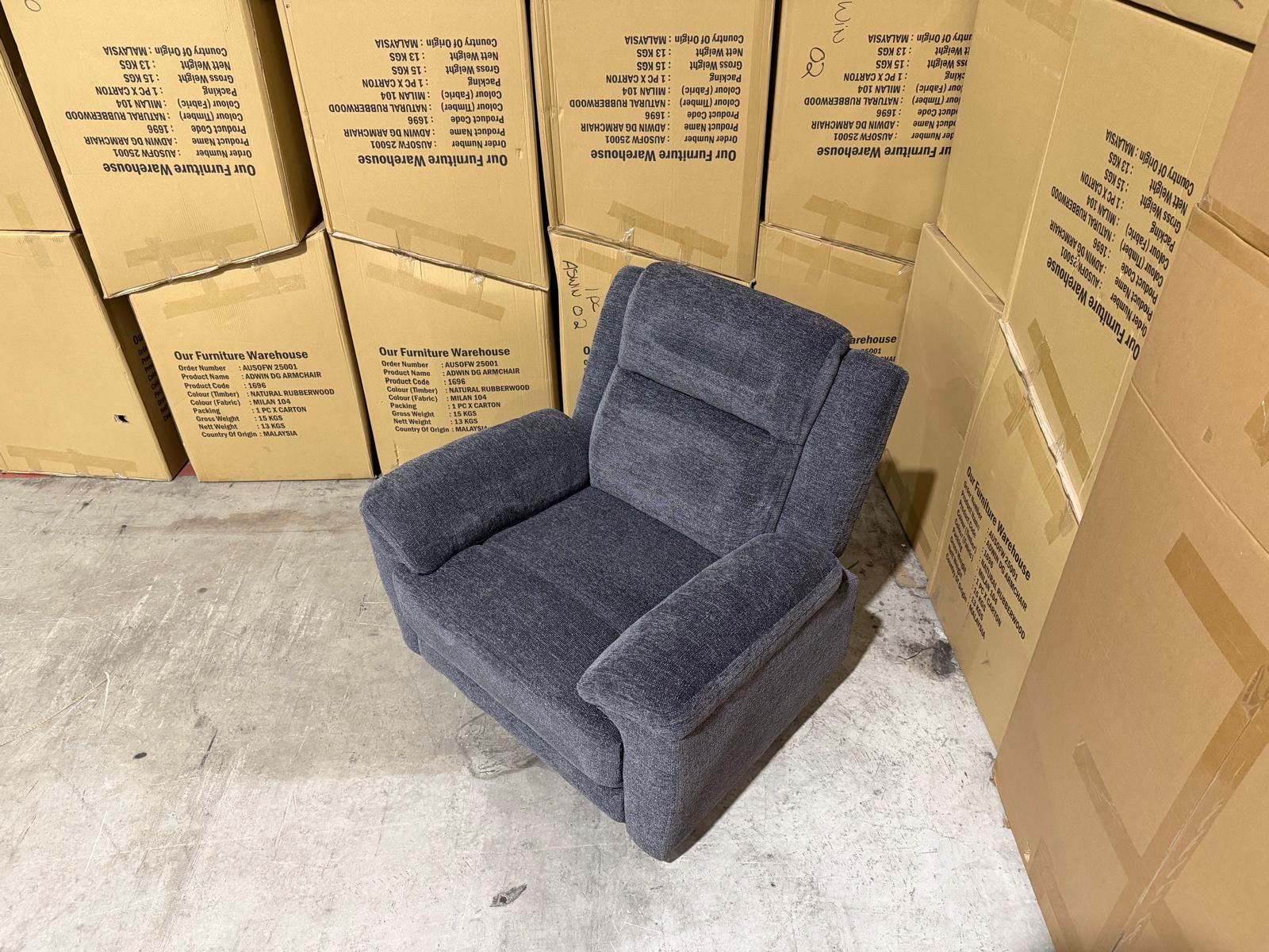 Pilot single Electric Recliners Dark Grey