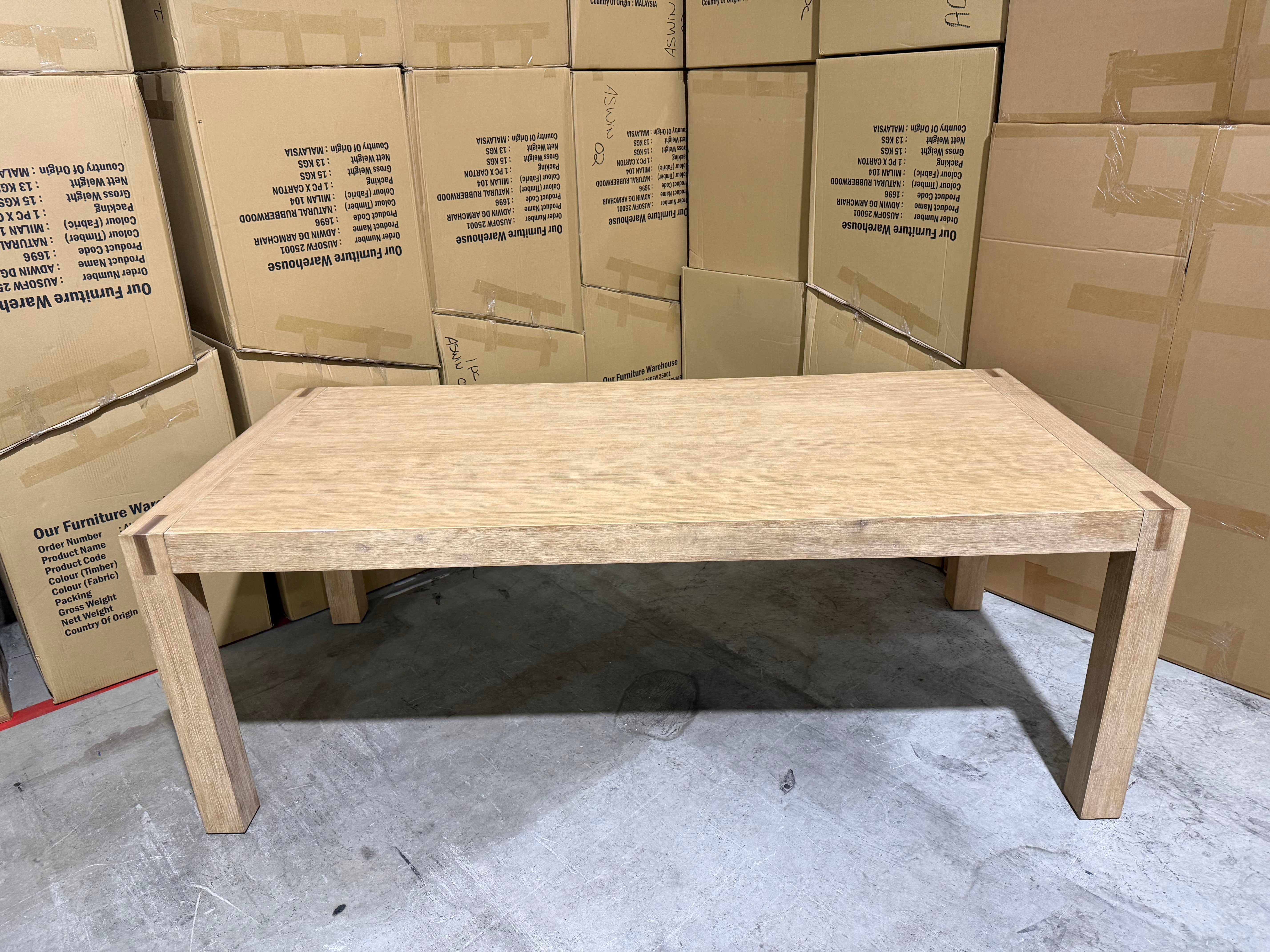 Crystal brook 2100 dining table acacia timber