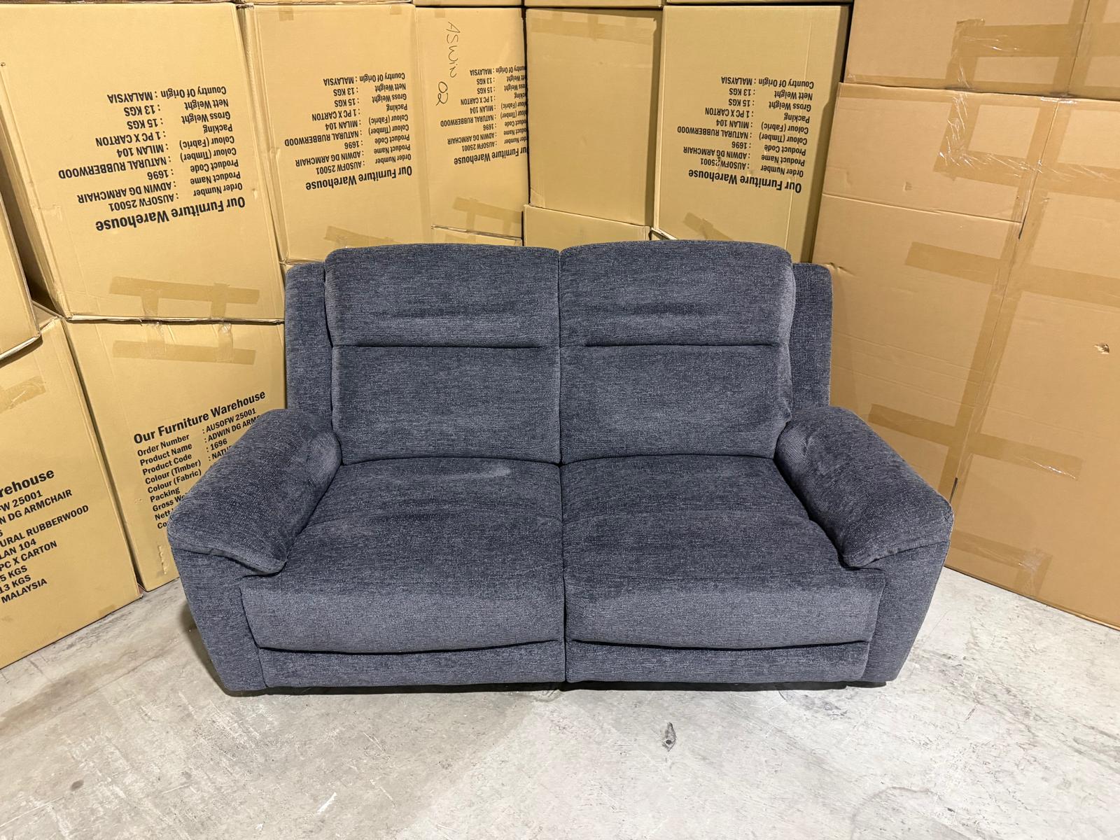 Pilot 2 Seater With Manual Recliners Dark Grey