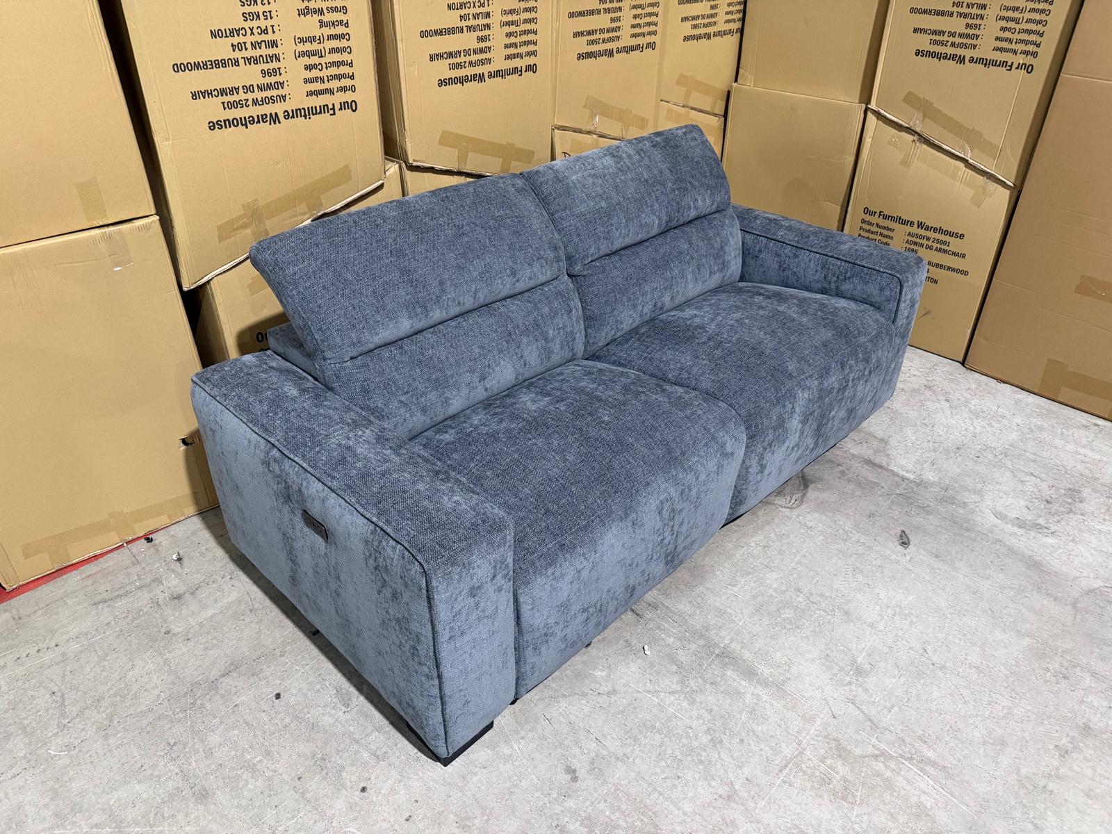 Watford 2 seater with electric Recliners Licorice