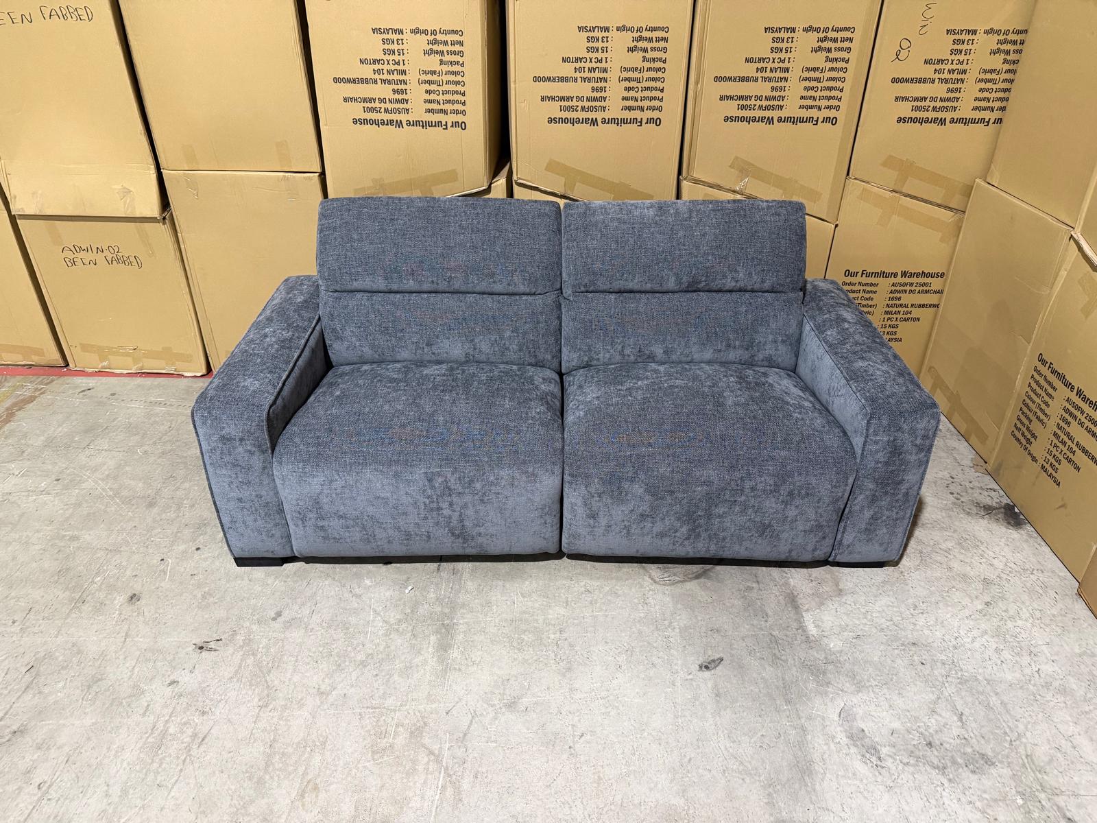 Watford 2 seater with electric Recliners Licorice