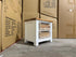 Springbrook Bed side chest with 2 draws driftwood/ white finish acacia timber