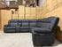 Kenso 6pce modular Lounge with 2 Dual Motion Recliners Soft Rhino Black