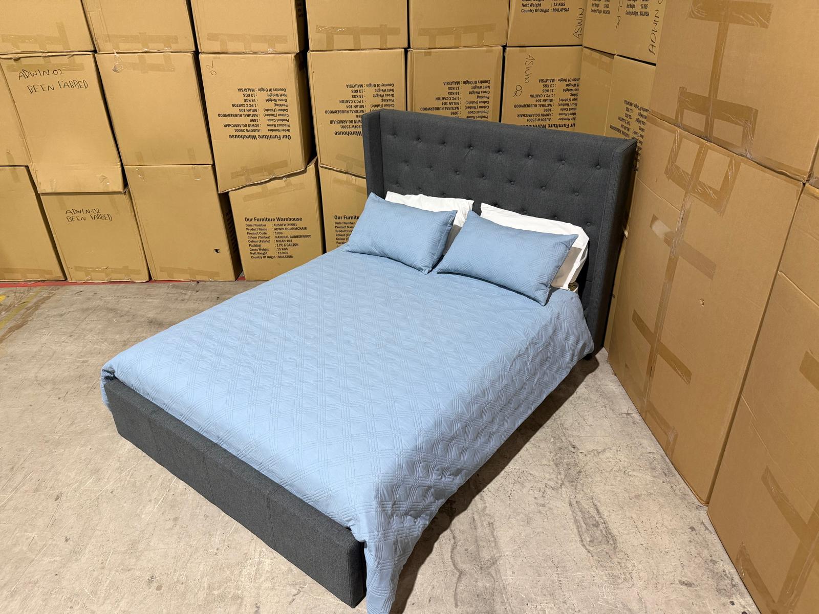 Memphis Bedding Range (Charcoal) 2 Sizes Queen & King