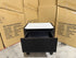Portugal bed side chest black finish with marble looking top