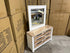 Springbrook dressing table inc mirror driftwood/ white finish acacia timber