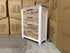 Springbrook Tallboy with 4 draws driftwood/ white finish acacia timber