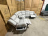 Kenso 6pce modular Lounge with 2 Dual Motion Recliners Soft Rhino Light Grey