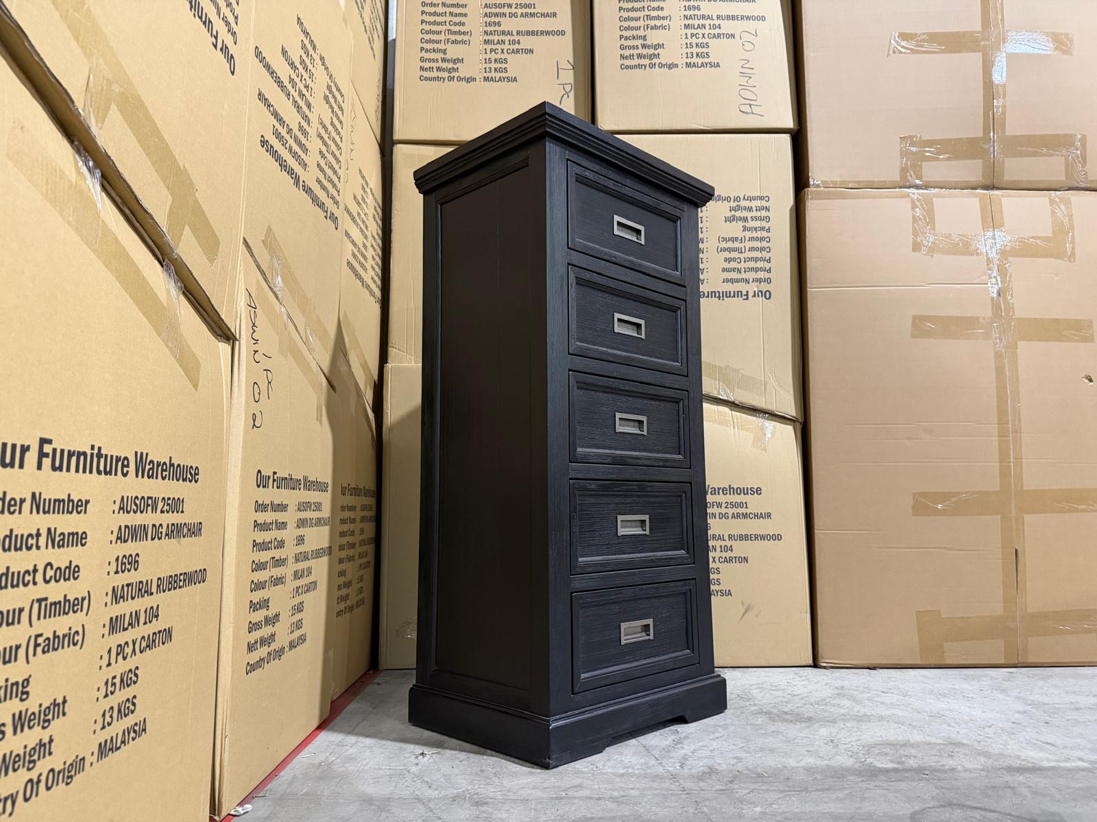 Calloway high Lingerie chest in black
