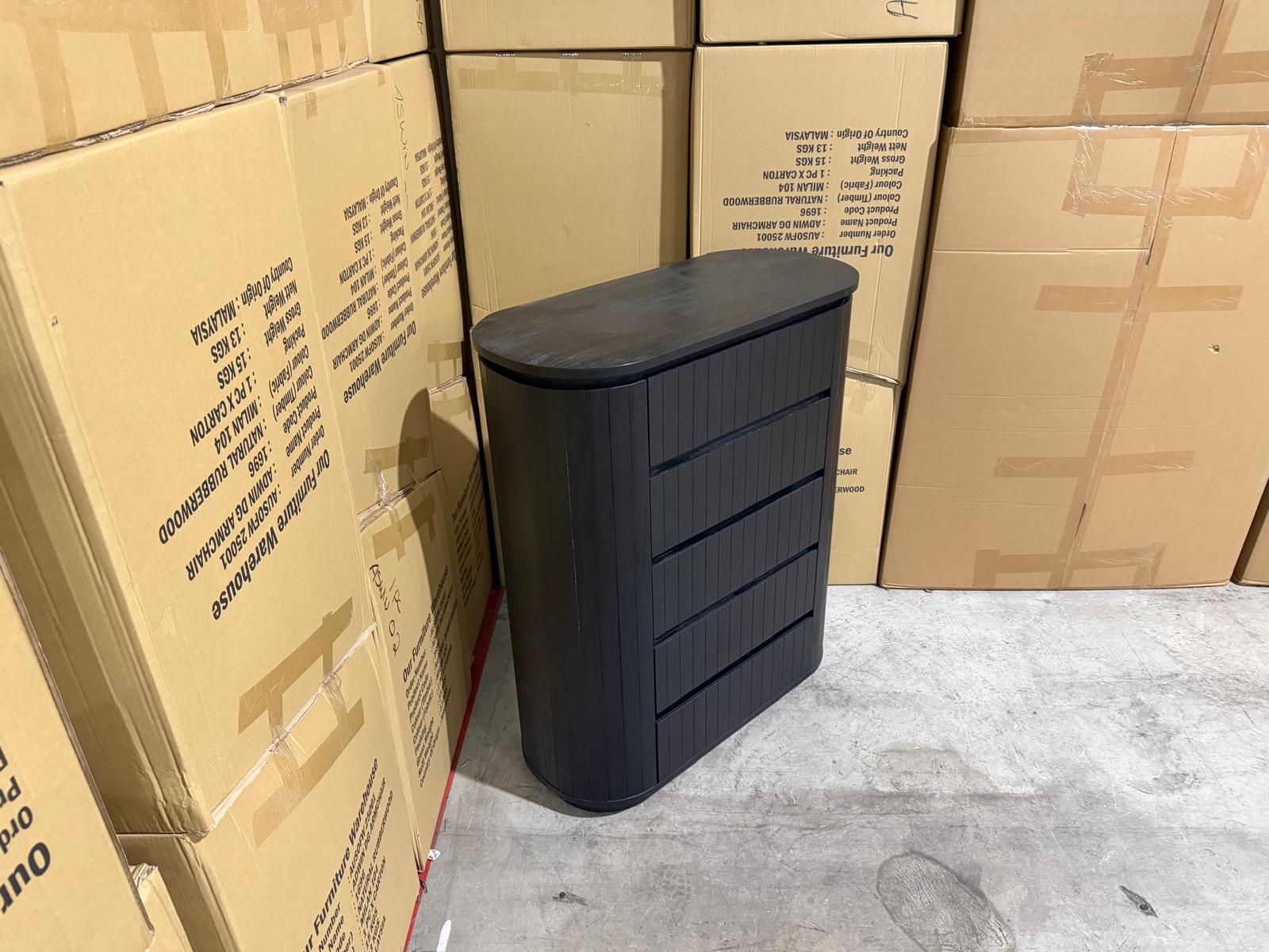 Athena ripple Tallboy in shadow Black