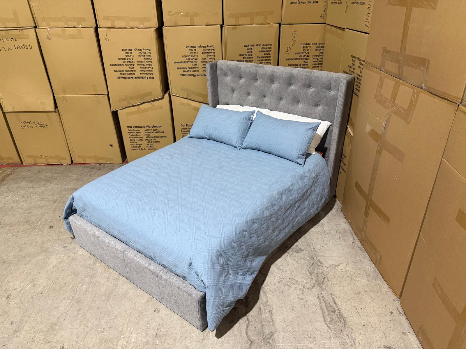 Memphis y-330d double bed in share 454 grey
