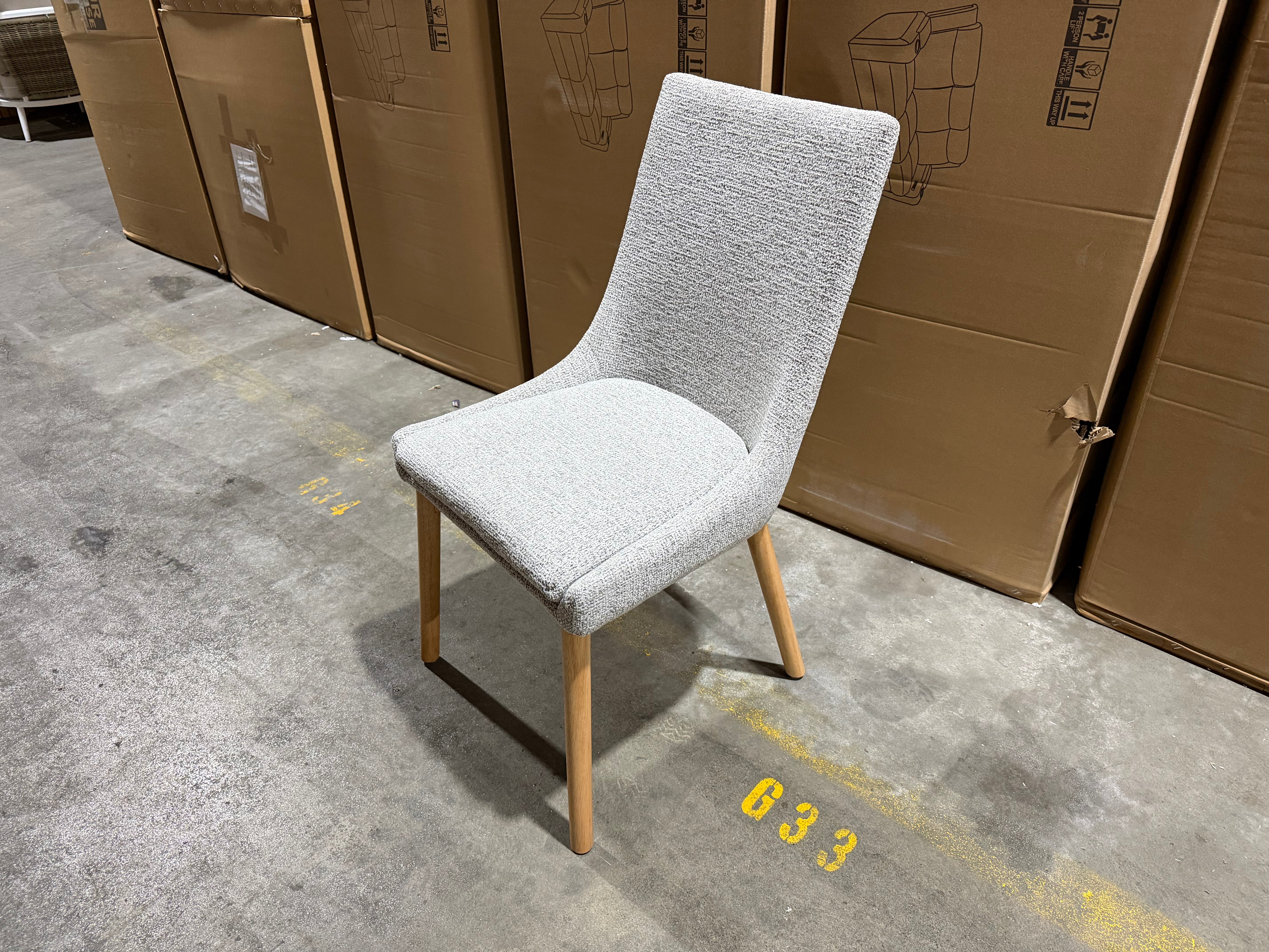 Milano Dining Chair Light Grey With Oak Colour Leg