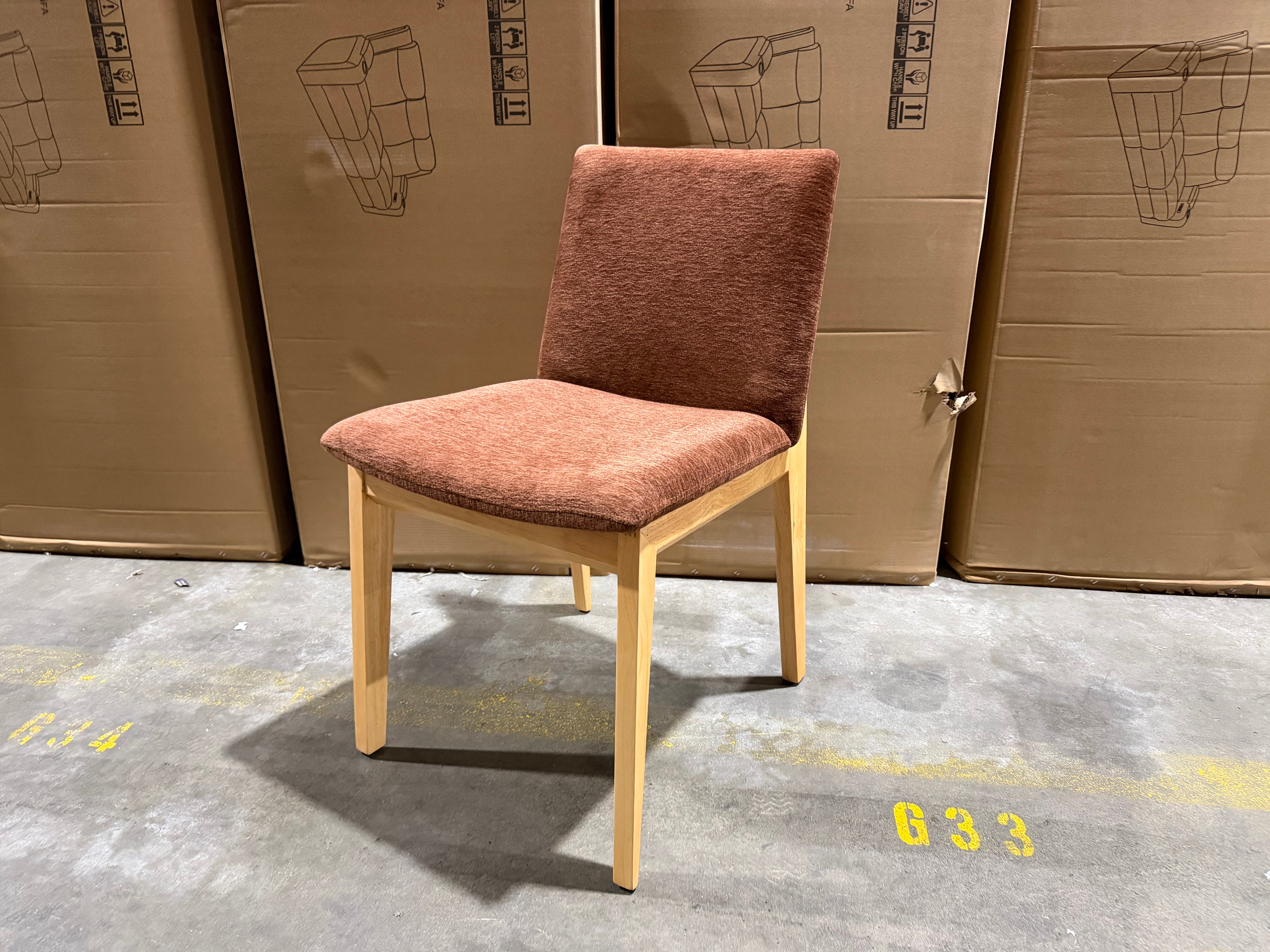 Alexa Dining Chair Rust Upholstery