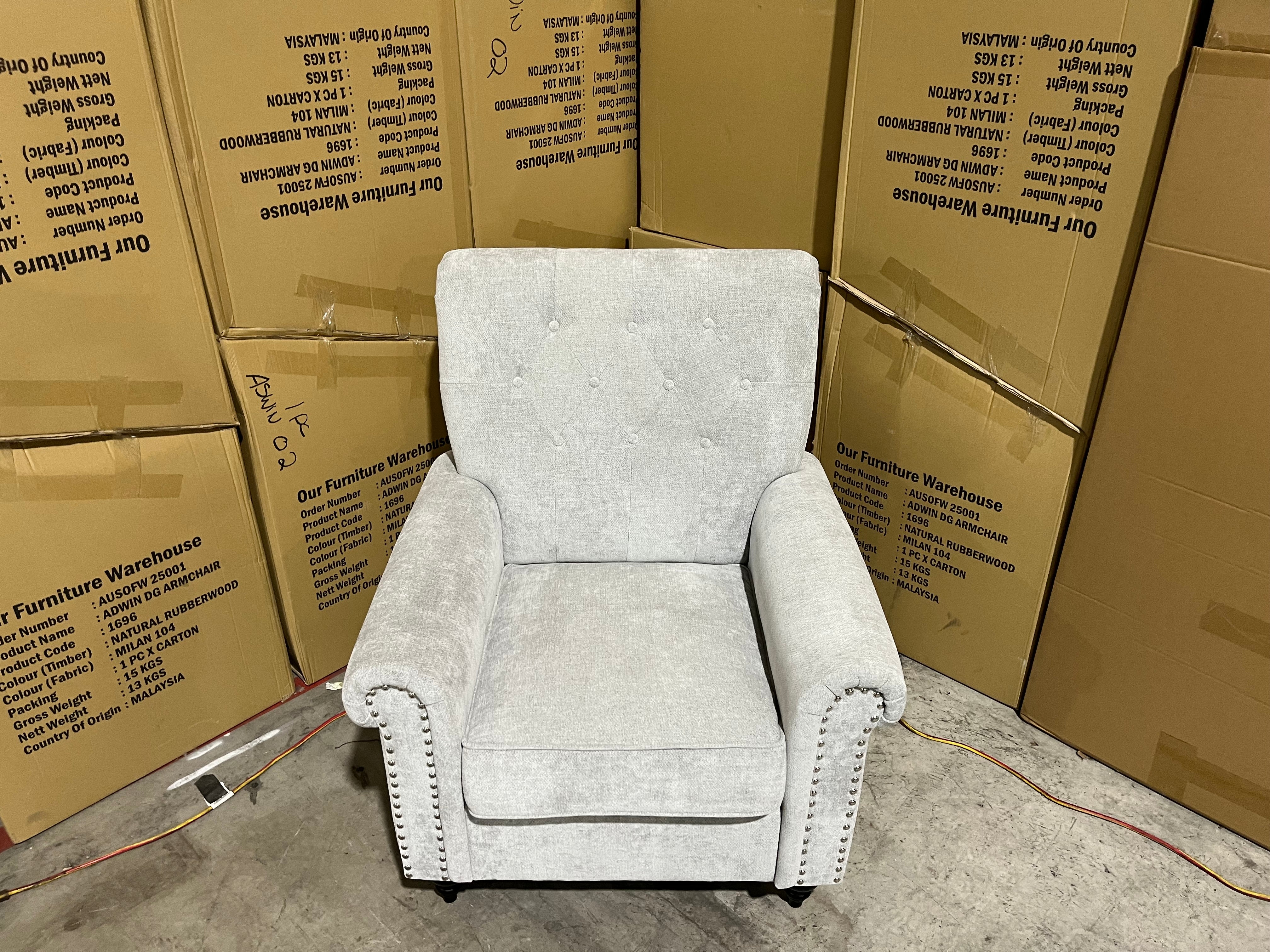 Jester single accent chair in Super glamour fifty shades